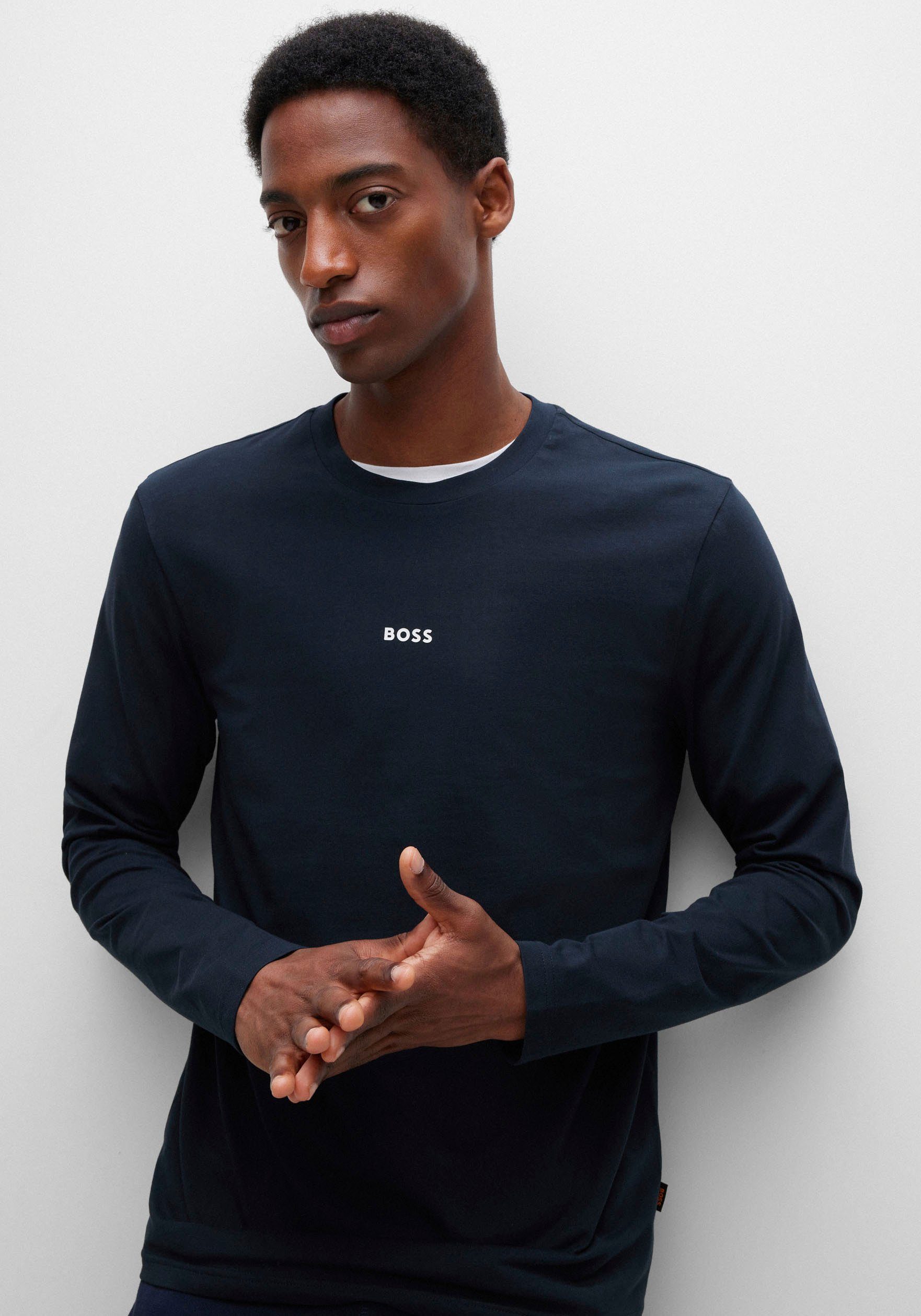 Boss Orange Shirt met lange mouwen TChark met logo-opschrift