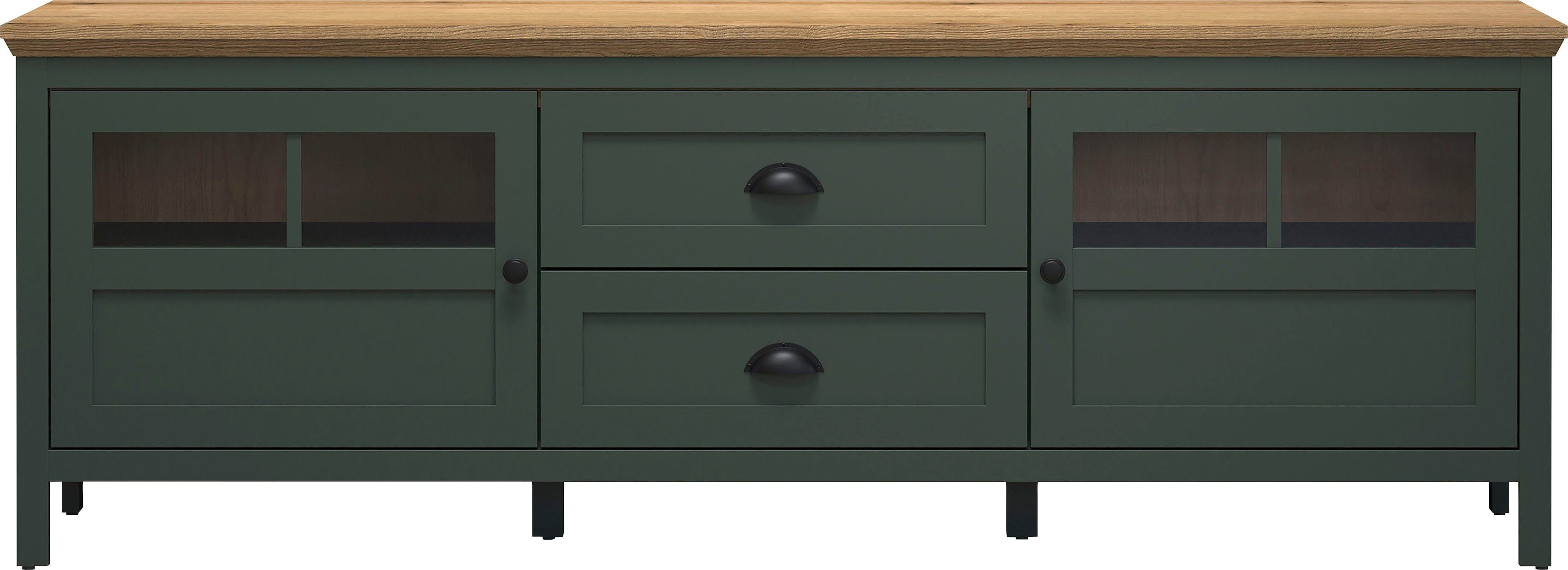 Home affaire Tv-meubel Vienna Lowboard met verlichting en volledig uittrekbare lade - B/D/H 184/45/64 cm (1 stuk)