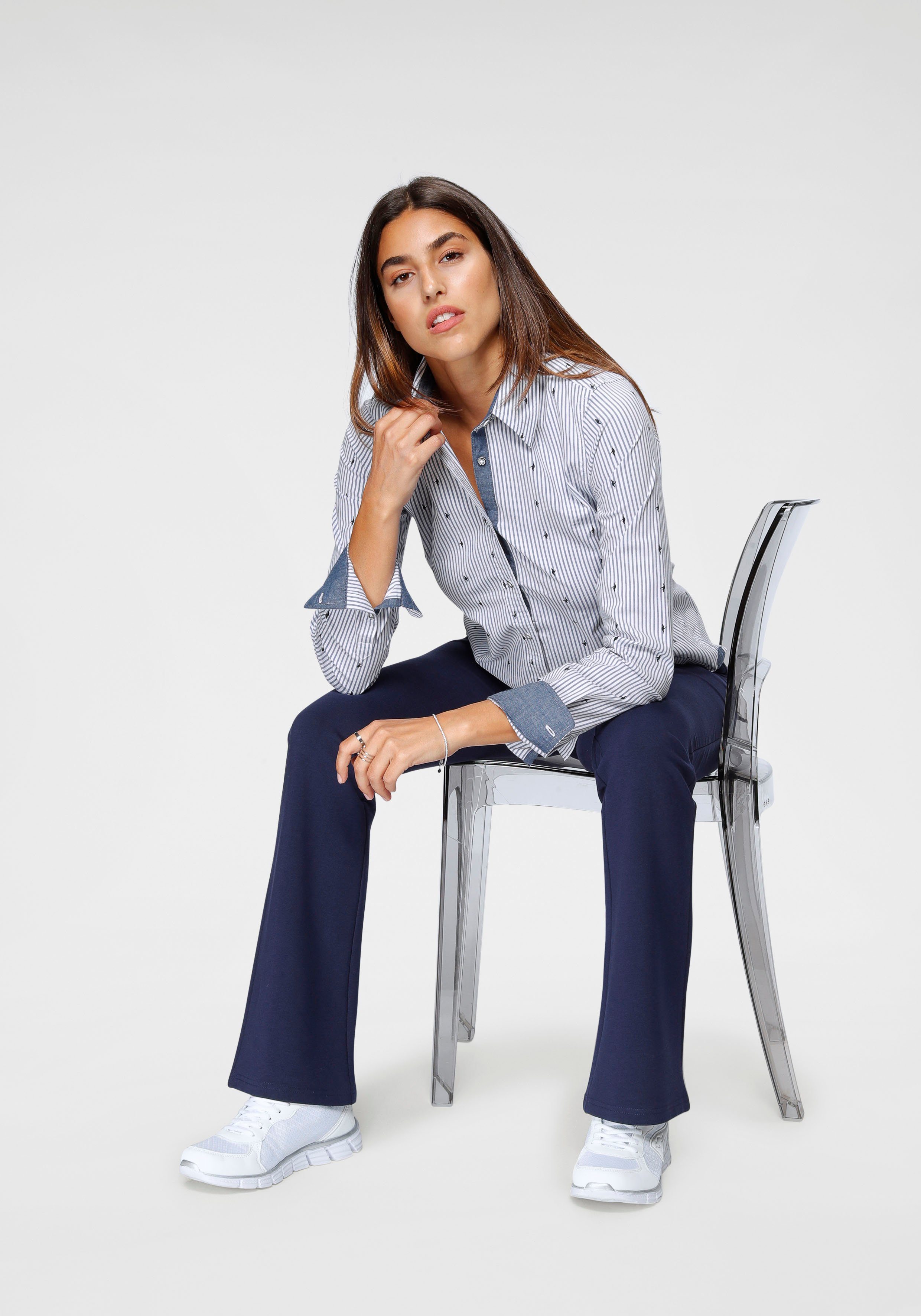 KangaROOS Overhemdblouse met contrastkleurige details