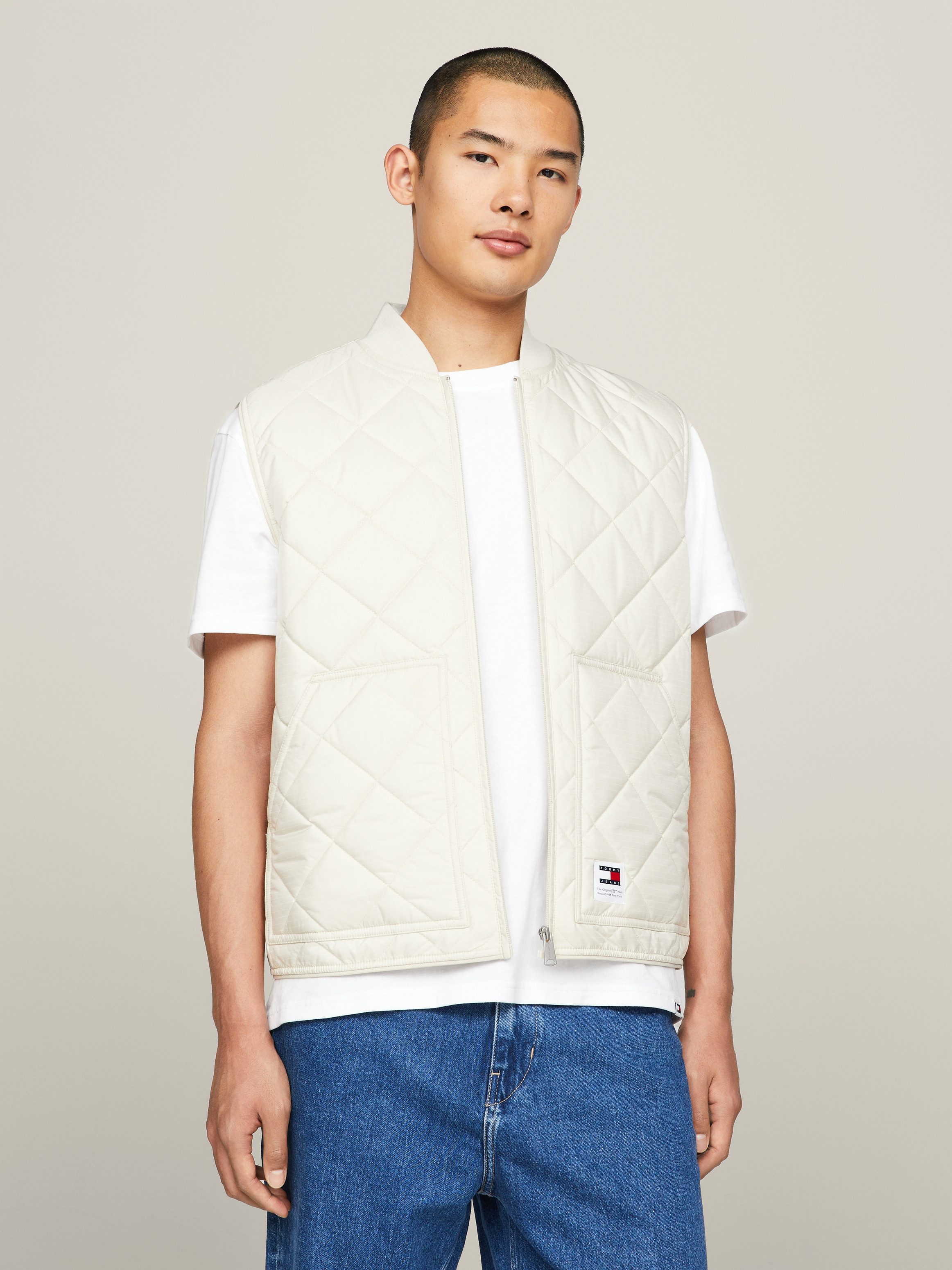TOMMY JEANS Bodywarmer TJM REG ENTRY VEST met modieus ruitpatroon