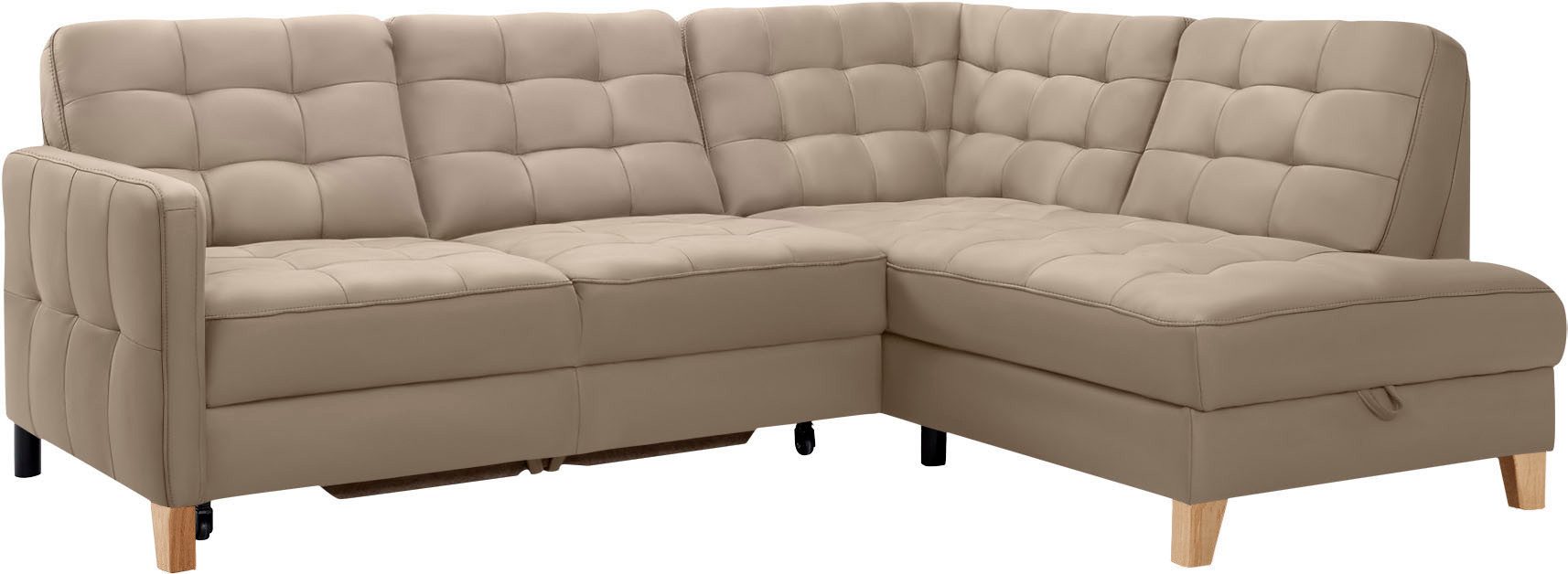 exxpo - sofa fashion Hoekbank Elio, compact en comfortabel, handig, tijdloos design, L-vorm