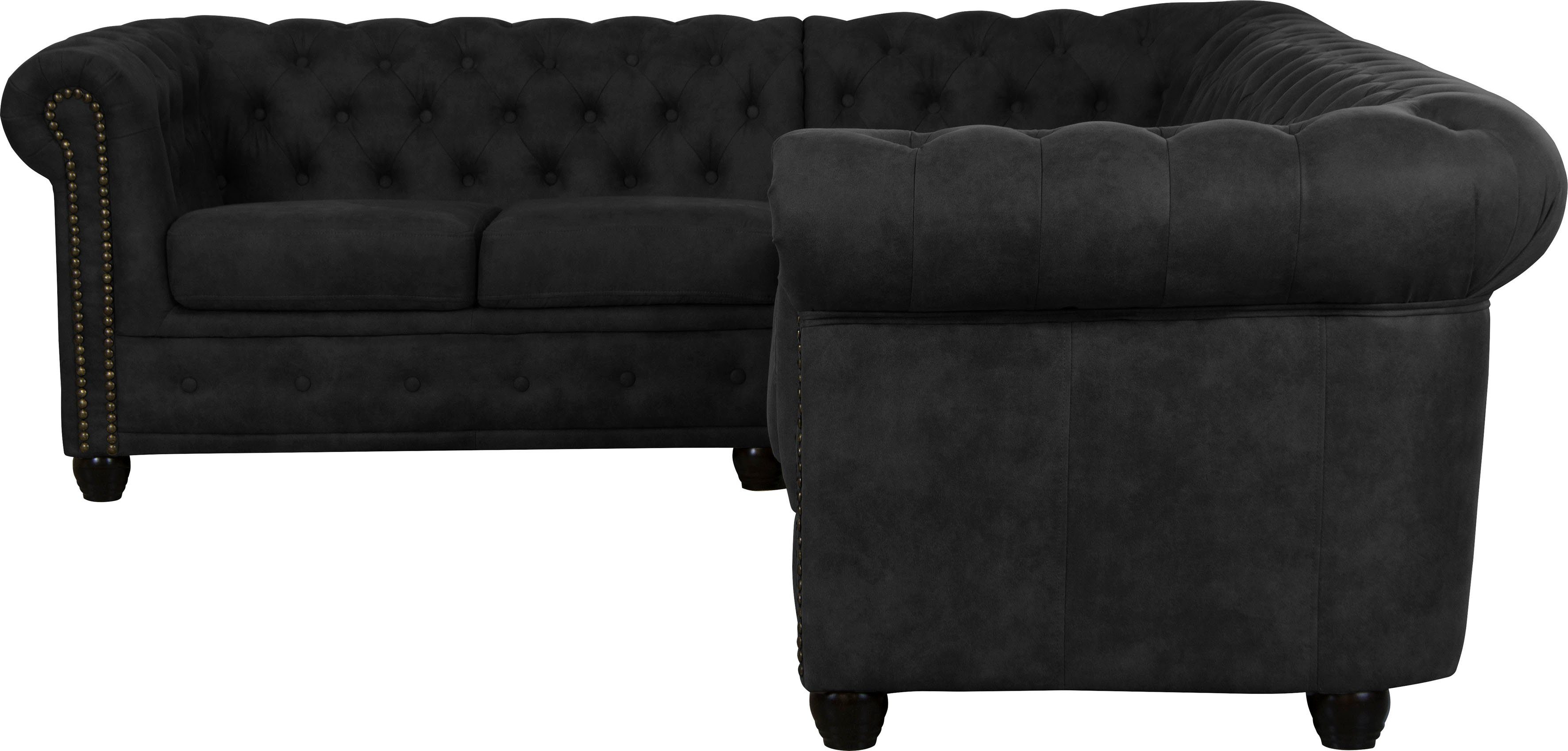 Home affaire Chesterfield-bank Rysum L-vorm Chesterfield-look, lange zijde links of rechts