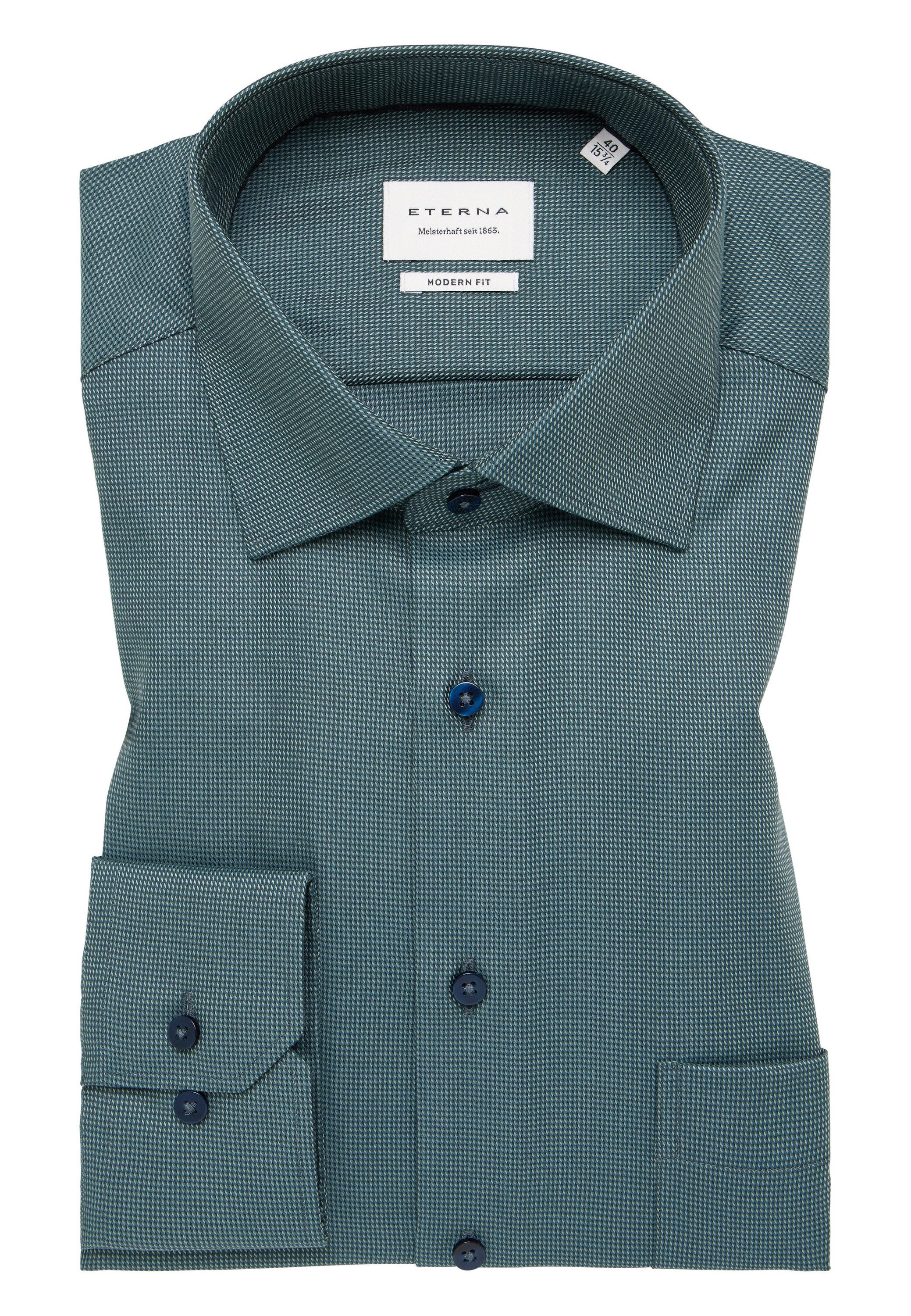 Eterna Overhemd met lange mouwen MODERN FIT NON IRON (strijkvrij)