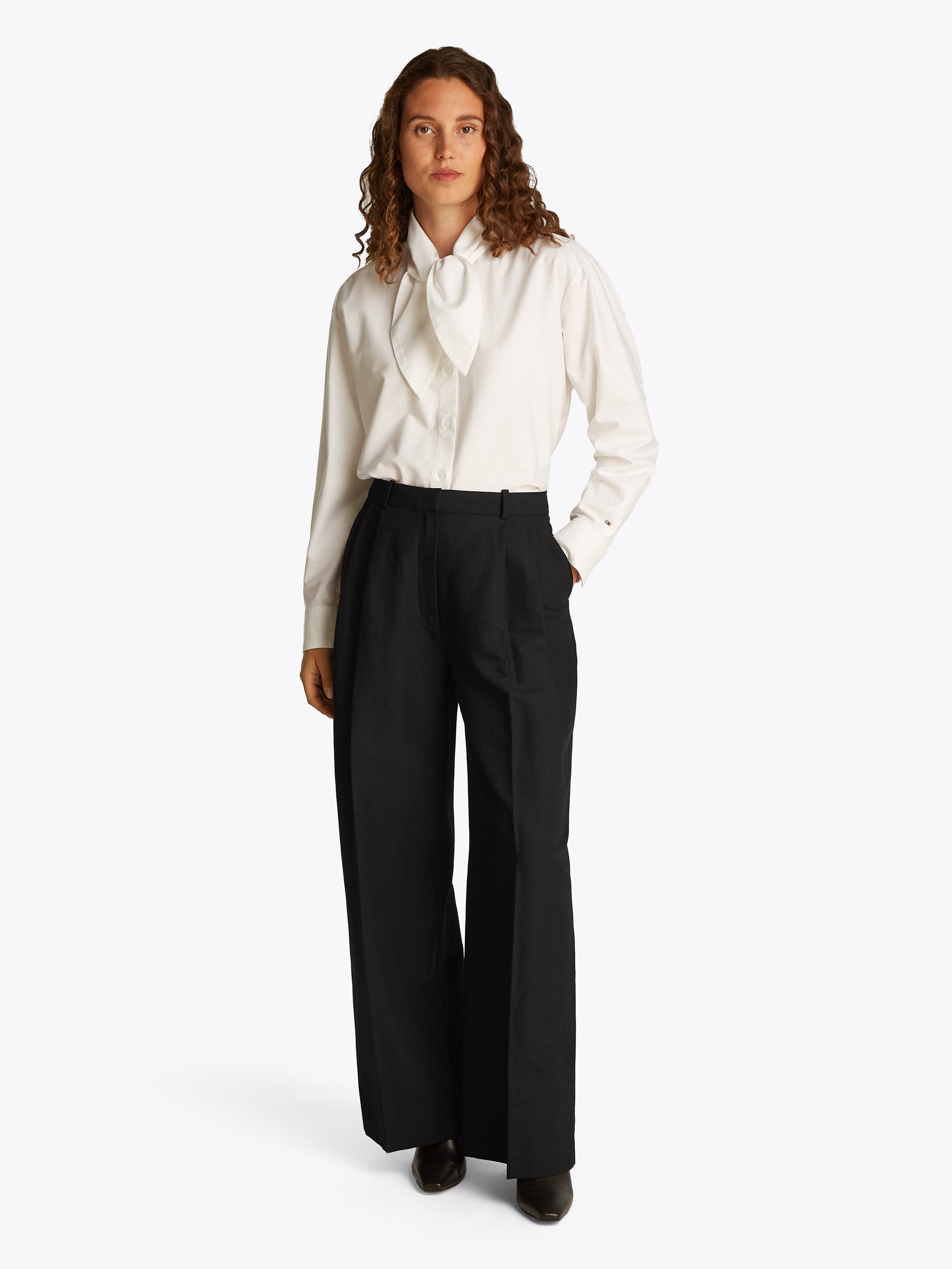 Tommy Hilfiger Geweven broek LINEN MIX RLXD STRAIGHT PANTS