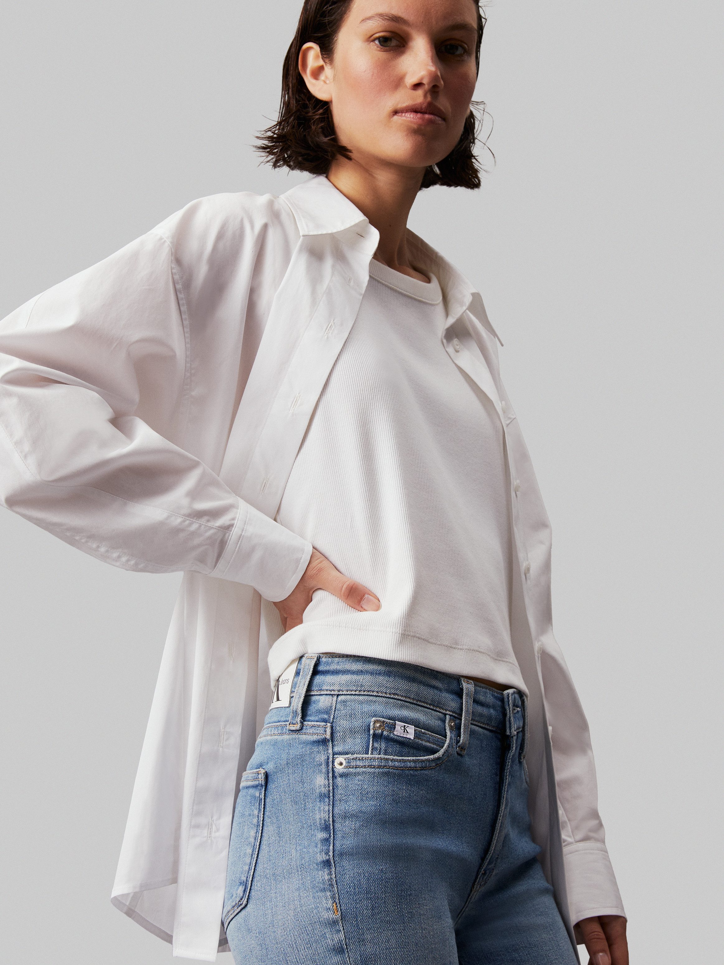 Calvin Klein Skinny fit jeans Mid rise skinny in 5-pocketsstijl