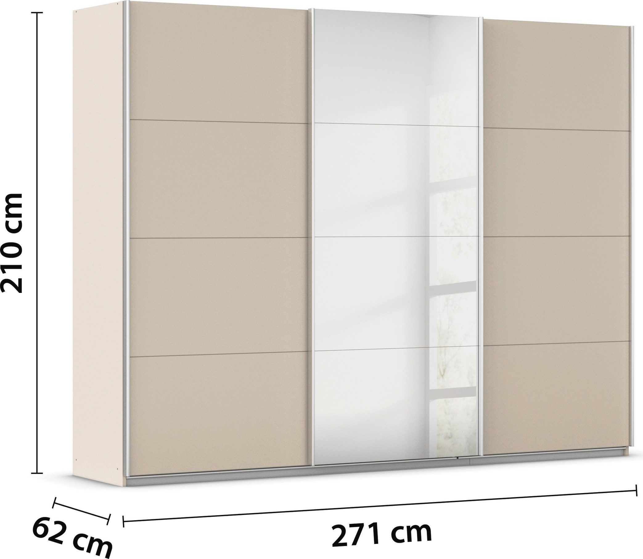 rauch Schuifdeurkast Kledingkast kast OTTO´S CHOICE garderobe AGORDO Top interieur, in 4 breedtes en 2 hoogtes MADE IN GERMANY