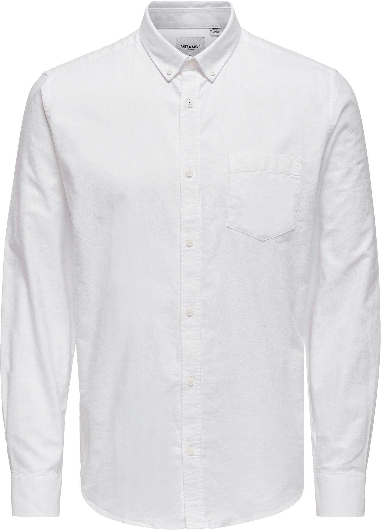 ONLY & SONS Overhemd met lange mouwen ONSALVARO SLIM LS OXFORD SHIRT NOOS