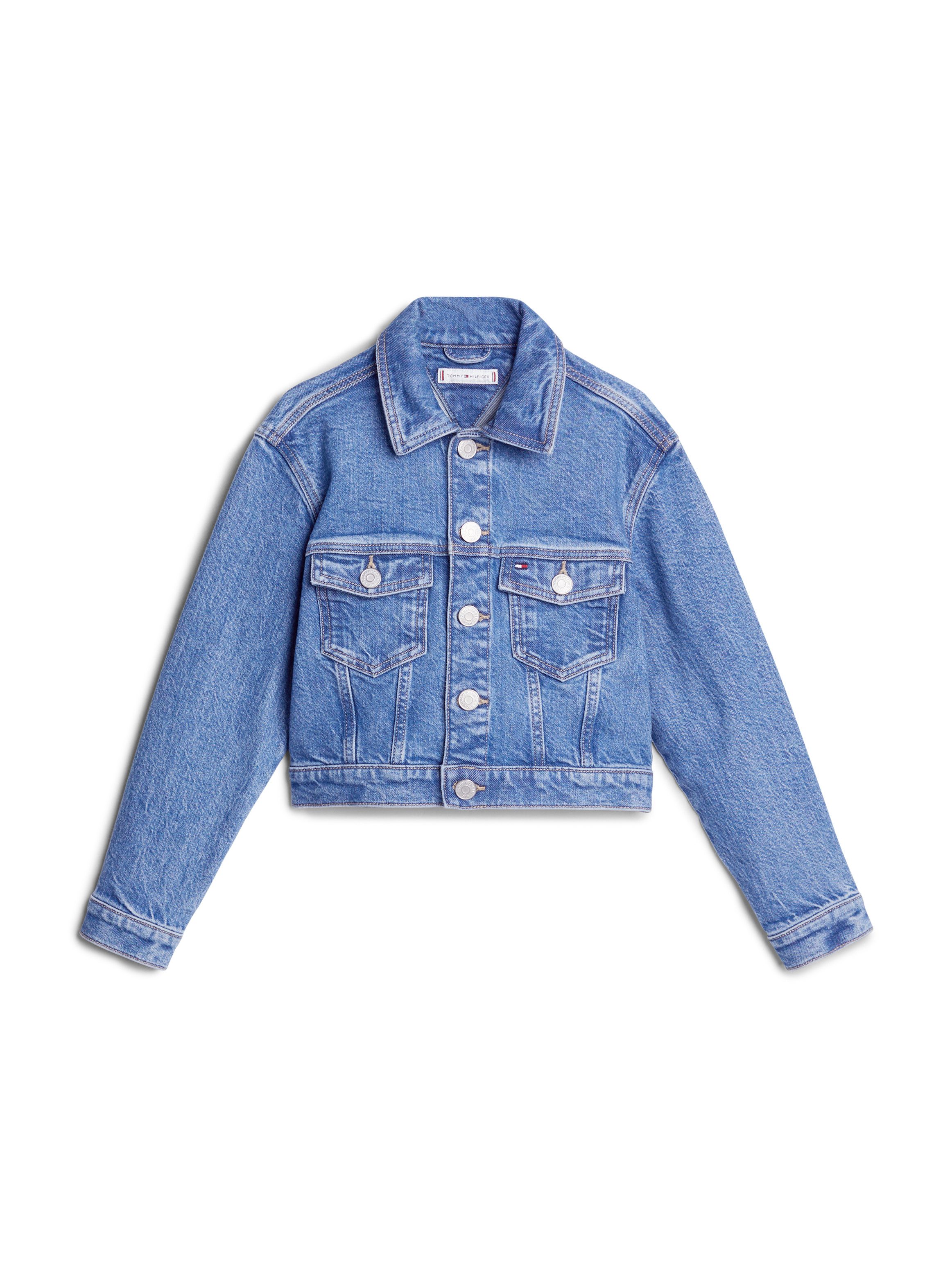 Tommy Hilfiger Jeansjack DENIM TRUCKER JACKET COMFORT Kinderen tot 16 jaar met logostiksel