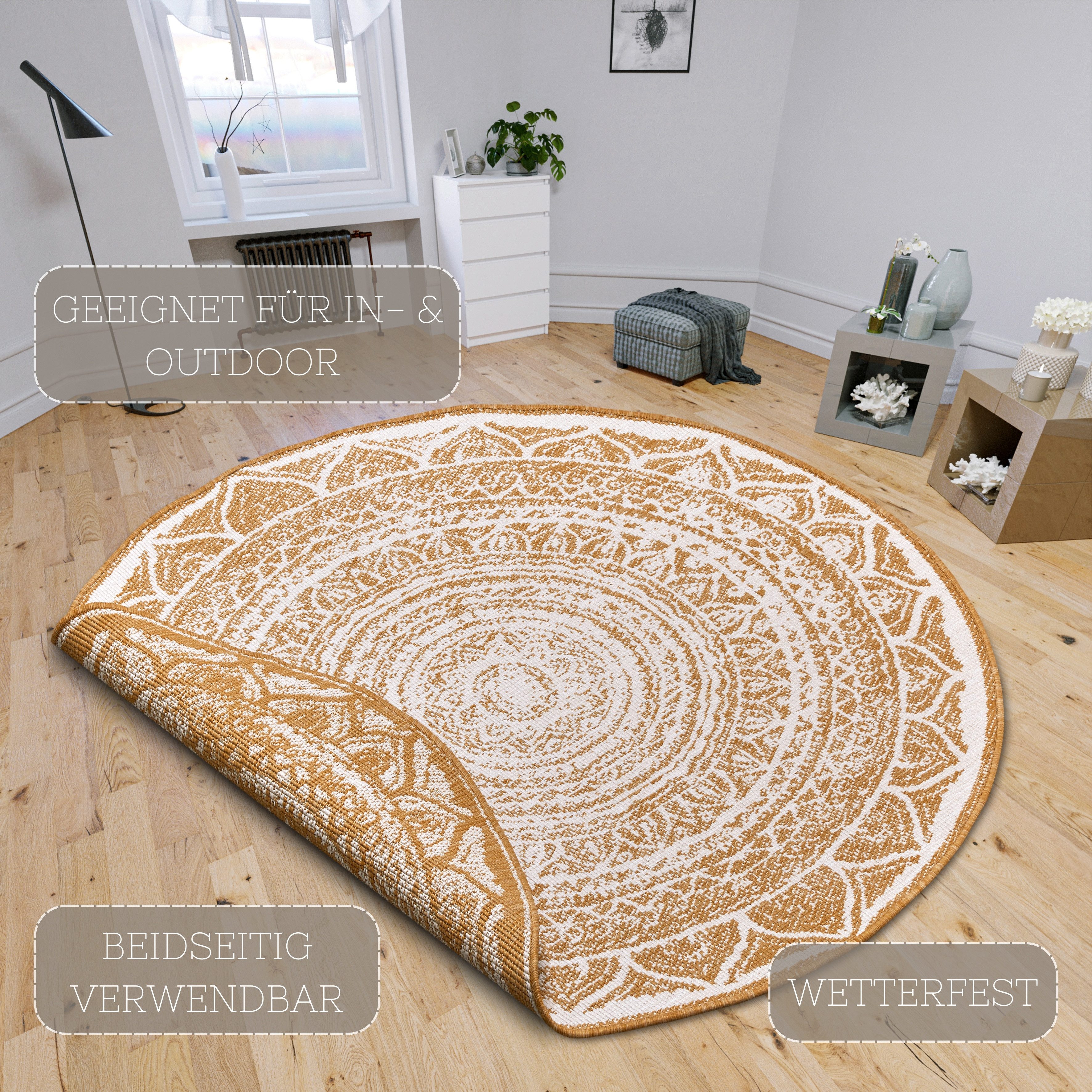 NORTHRUGS Vloerkleed Siruma omkeerbaar tapijt Binnen & buiten, dubbelzijdig, oosters, tapijt, tuin, gang