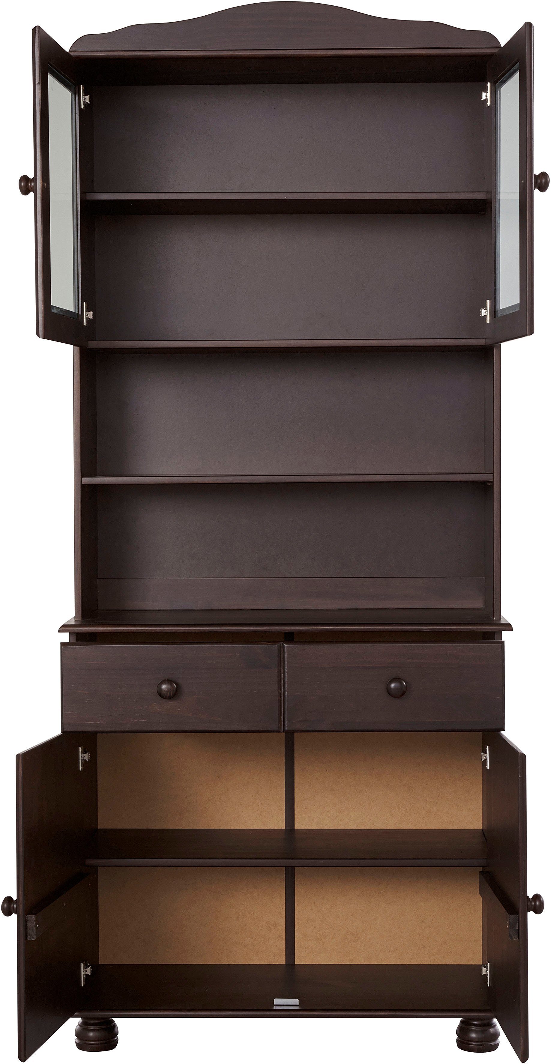 Home affaire Buffetkast Mette Met grote lade en veel bergruimte achter 4 deuren, hoogte 181cm (2-delig)