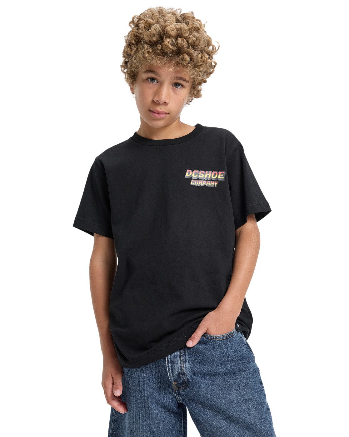 DC Shoes Shirttop Two Bit heren shirts maat 10(140-148cm) zwart