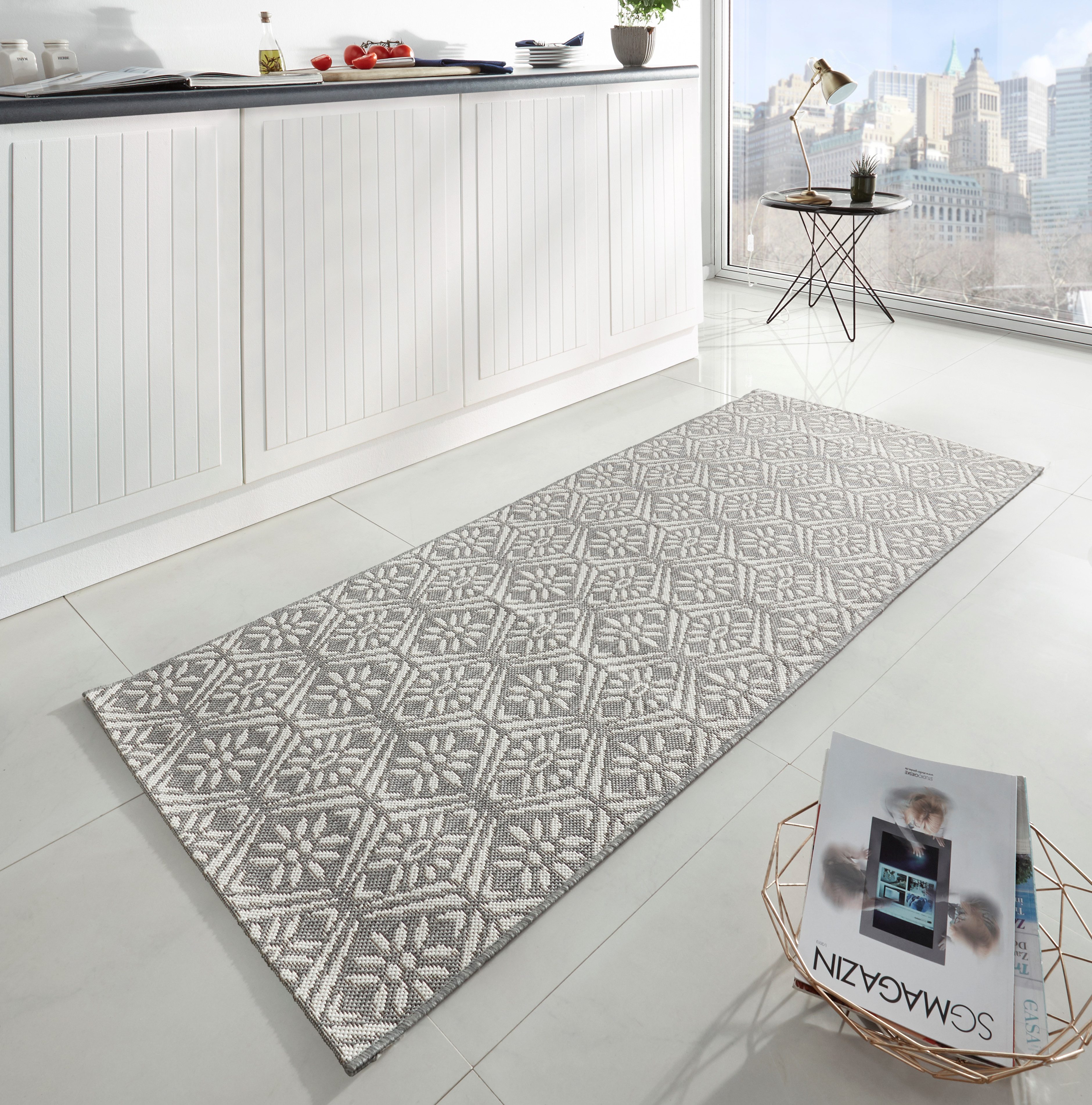 HANSE Home Loper Creation Loper, keukenloper, vloerkleed, wasbaar, keuken, hal, ruiten