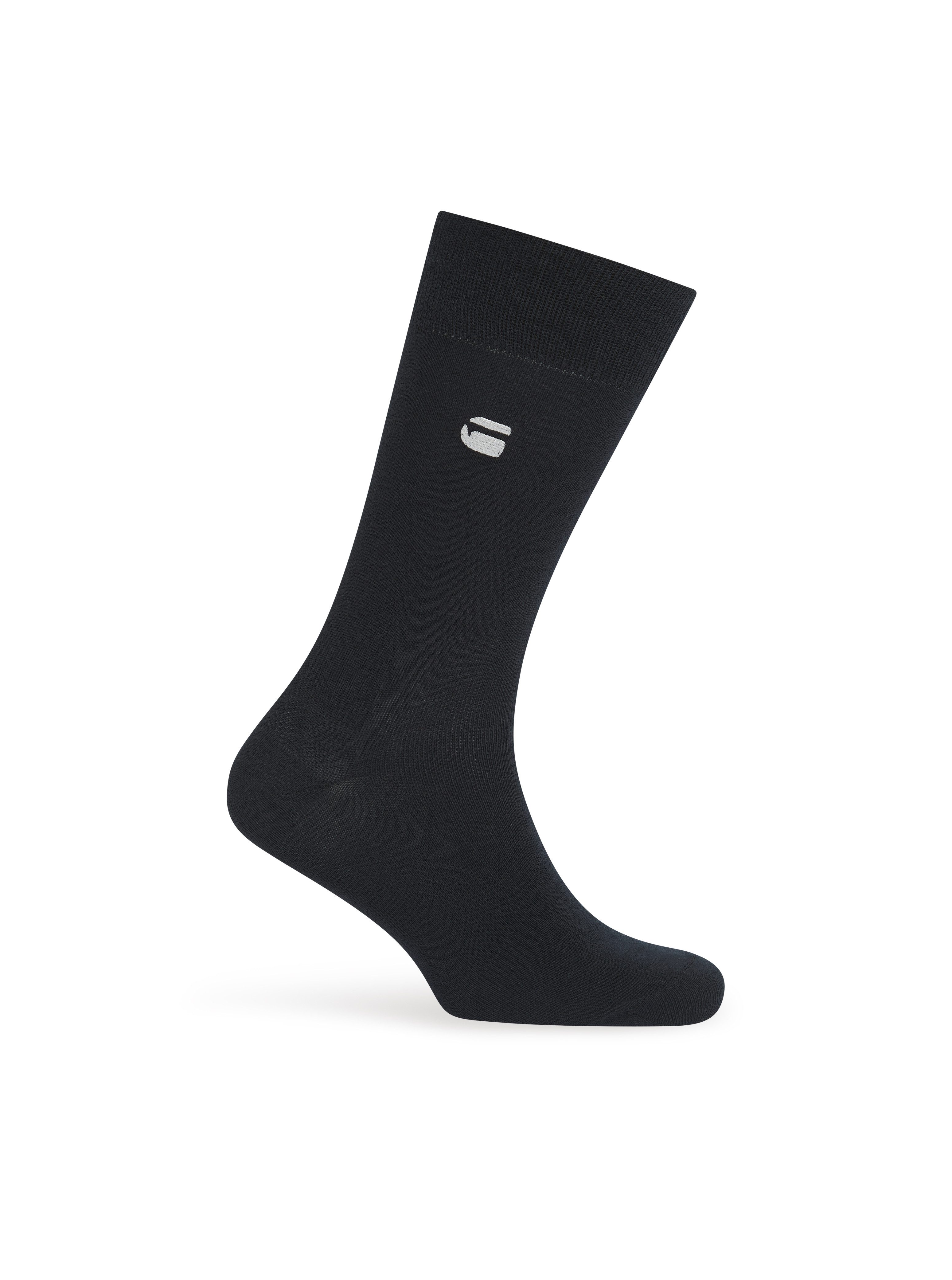 G-Star RAW Sokken SAGE, 3 PACK SOCKS effen met logoborduursel (set, 3 paar)