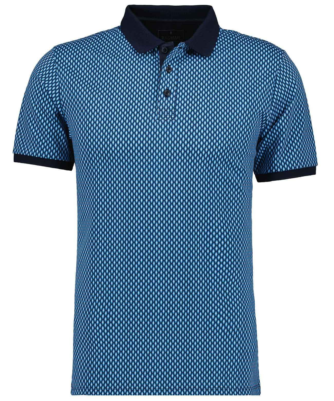 RAGMAN Poloshirt heren t-shirts maat S blauw