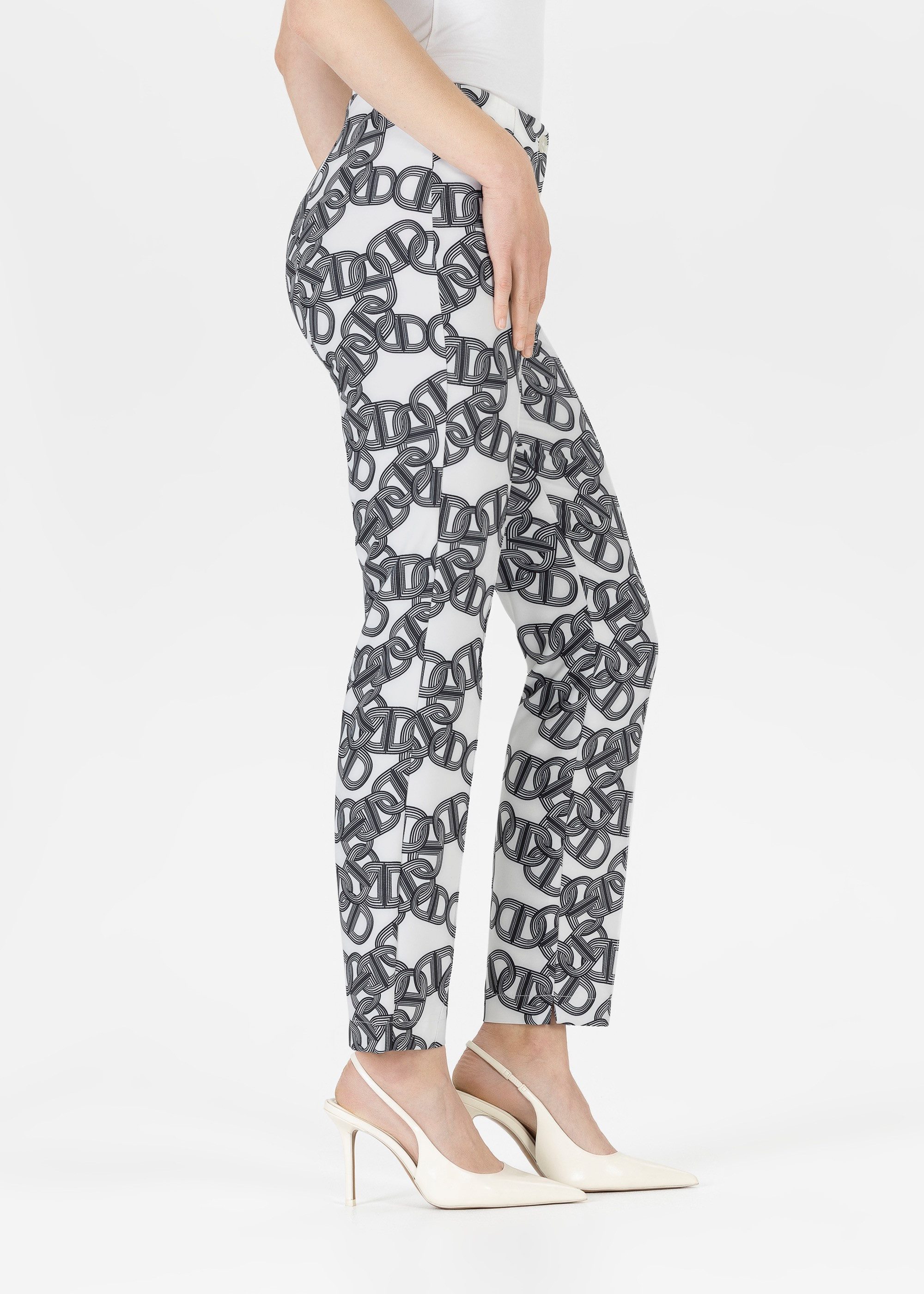 Stehmann Stoffen broek met grafisch patroon