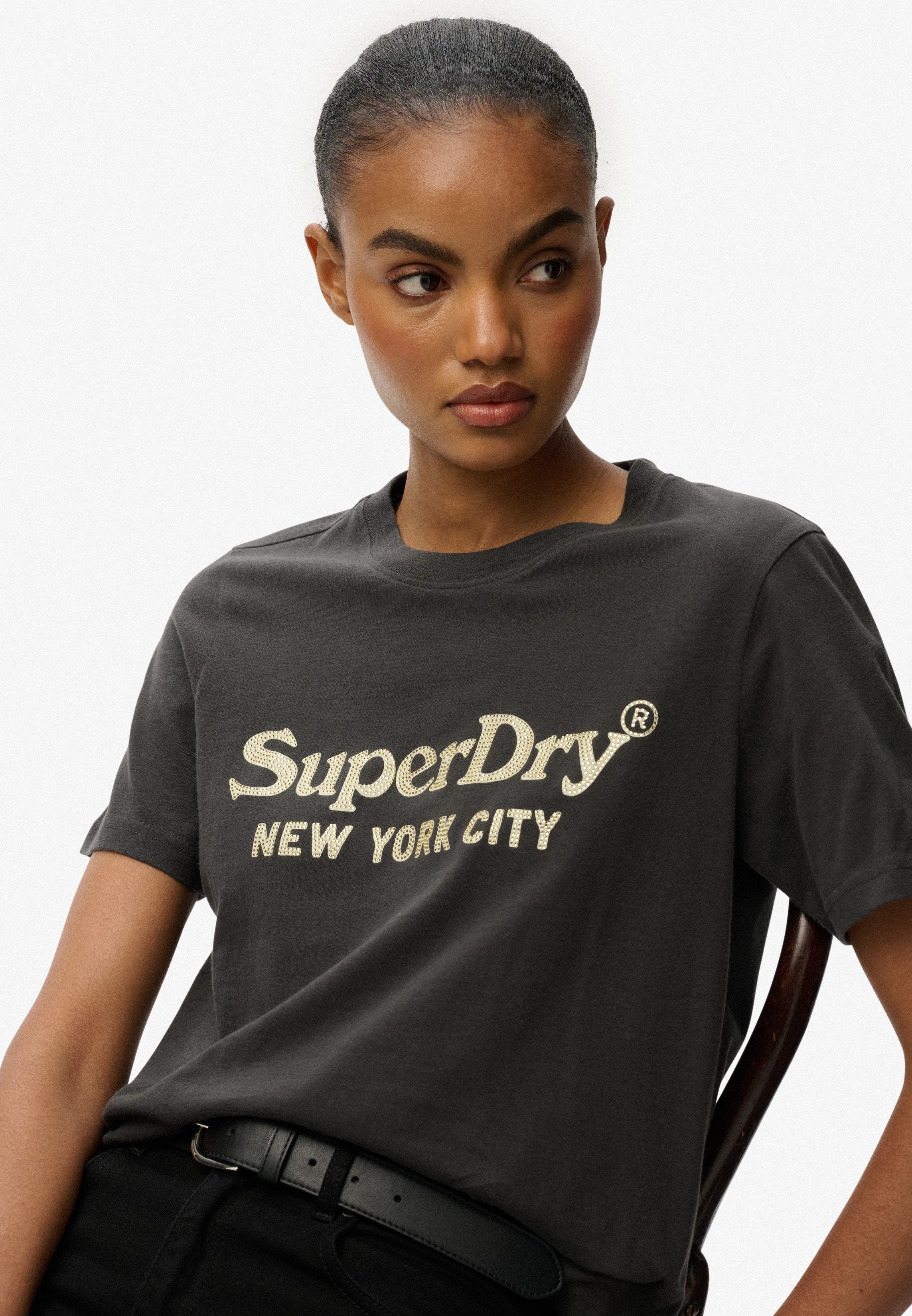 Superdry Shirt met print BRAND MARK RELAXED TEE