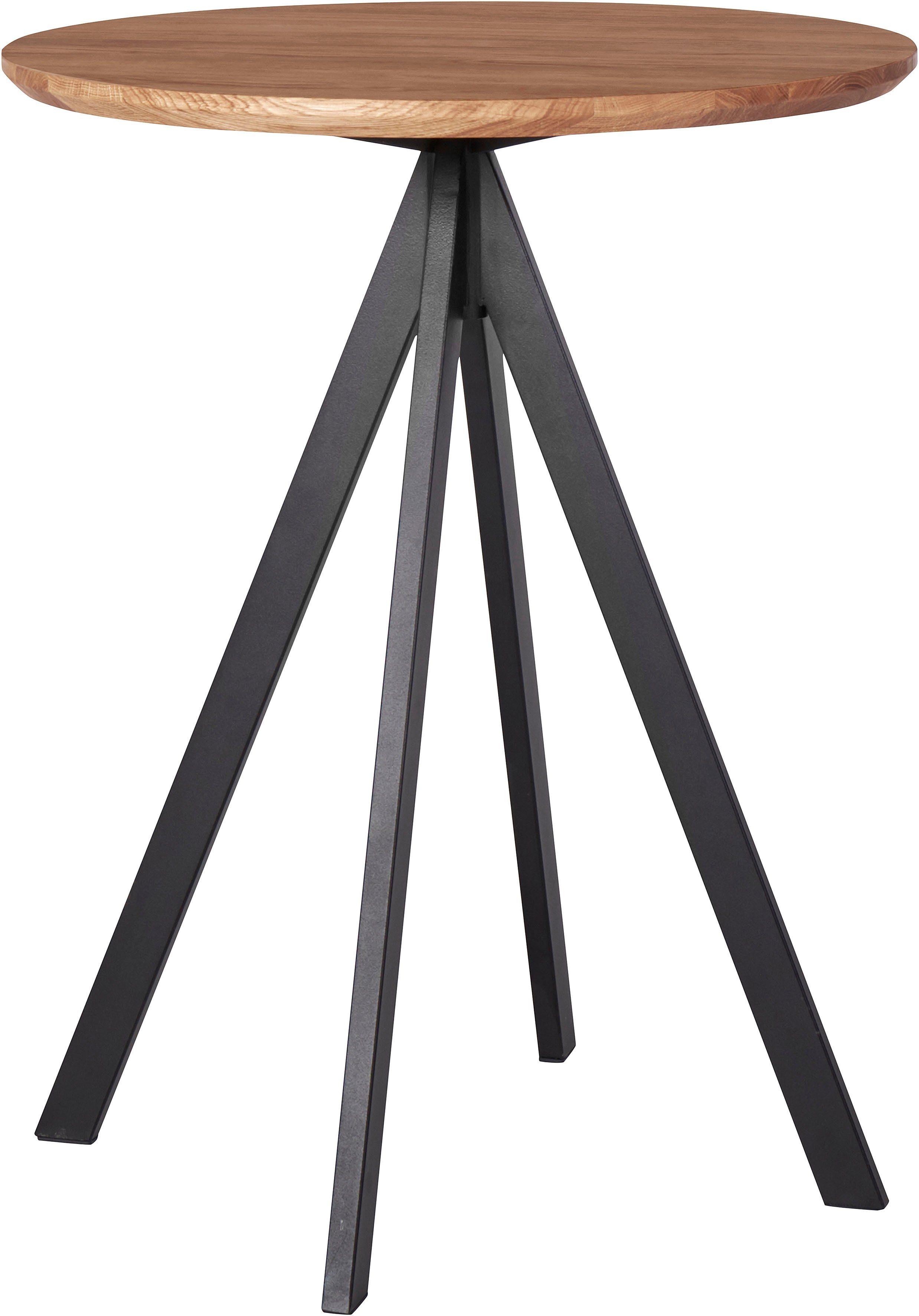 andas Eettafel Horsnab Tafelblad van massief eiken, massief FSC®- hout, onderstel van metaal