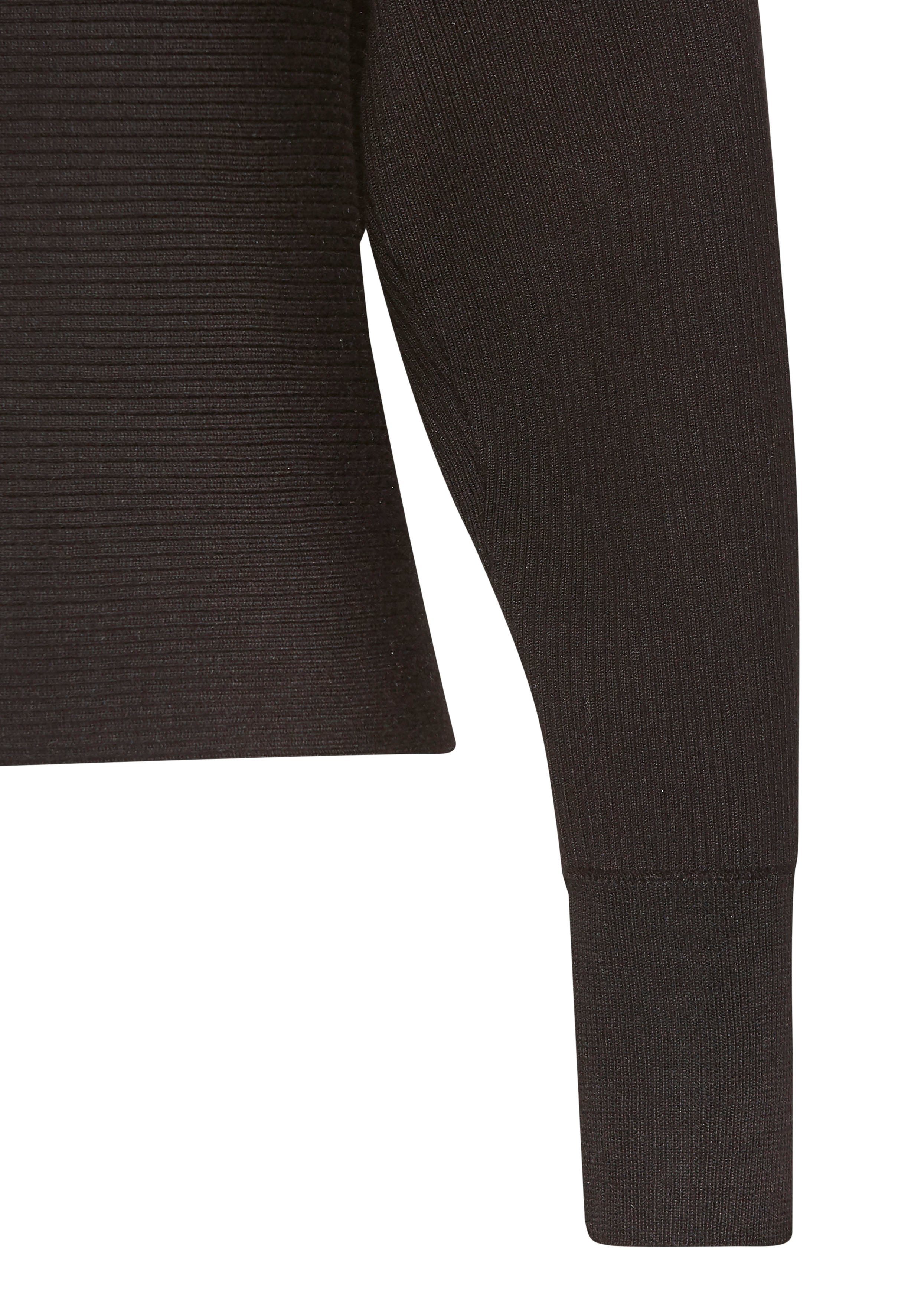 Vivance Gebreide trui met u-boot halslijn vleermuismouwen strepenlook oversized
