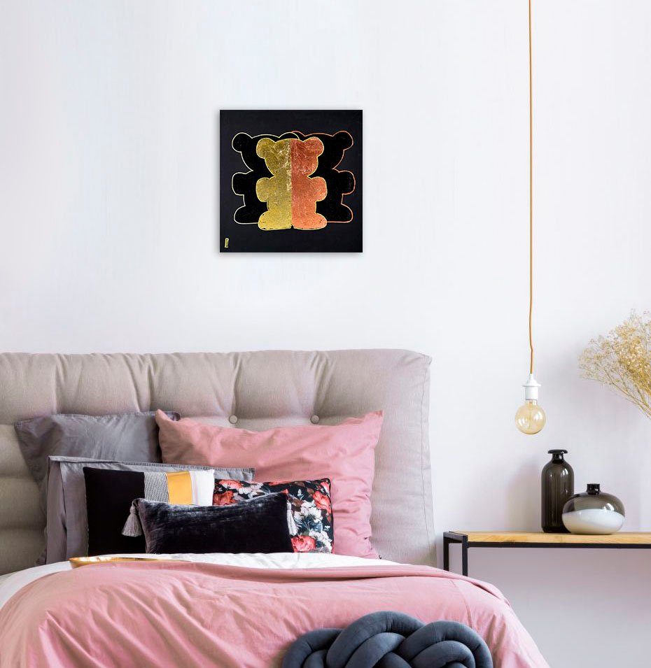 queence Artprint op linnen Bears I Premium canvasstof, handgemaakt in Duitsland (1 stuk)