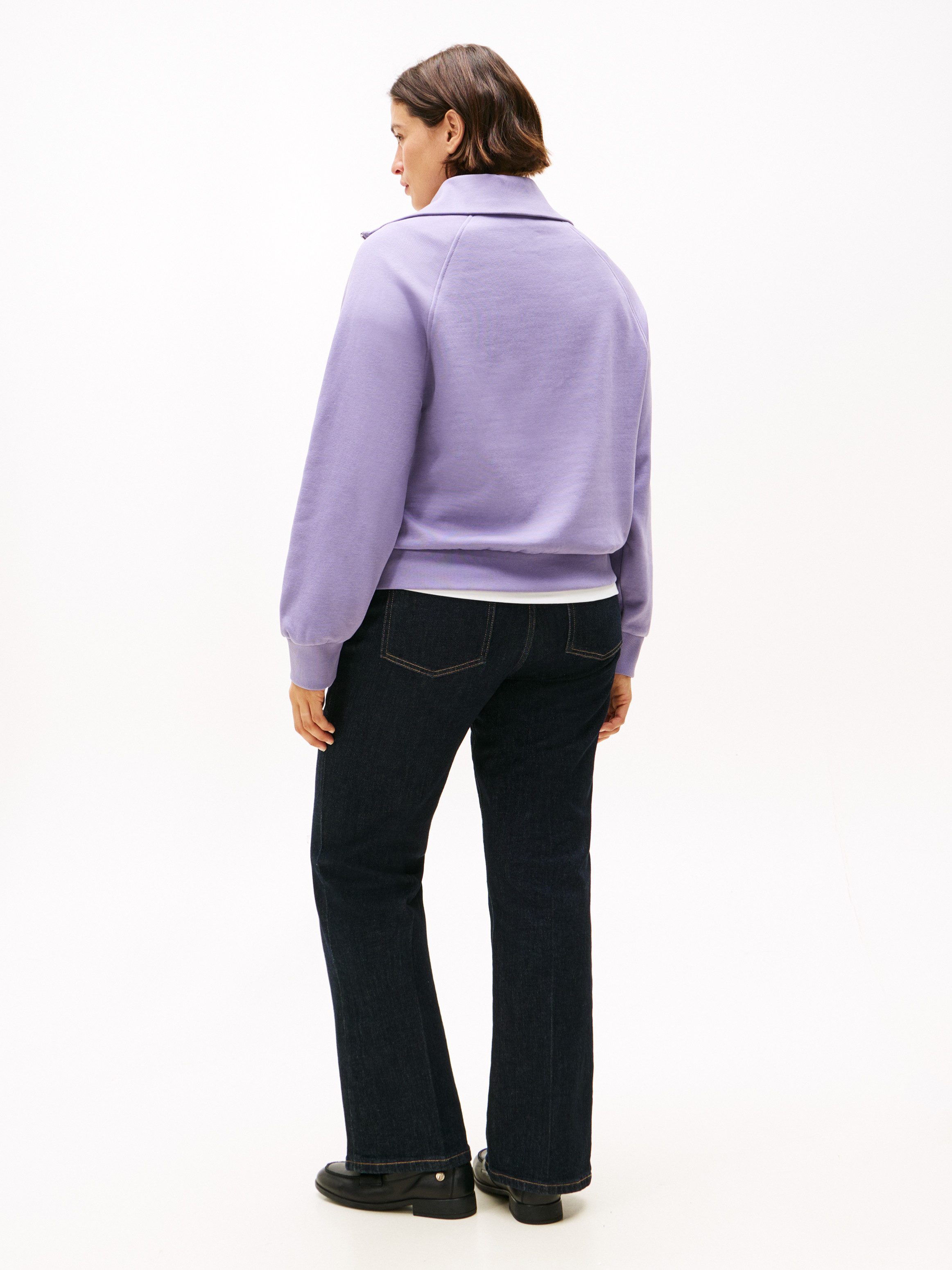 Tommy Hilfiger Curve Sweatshirt CRV CLASSIC SCRIPT FLEECE 1/2ZIP