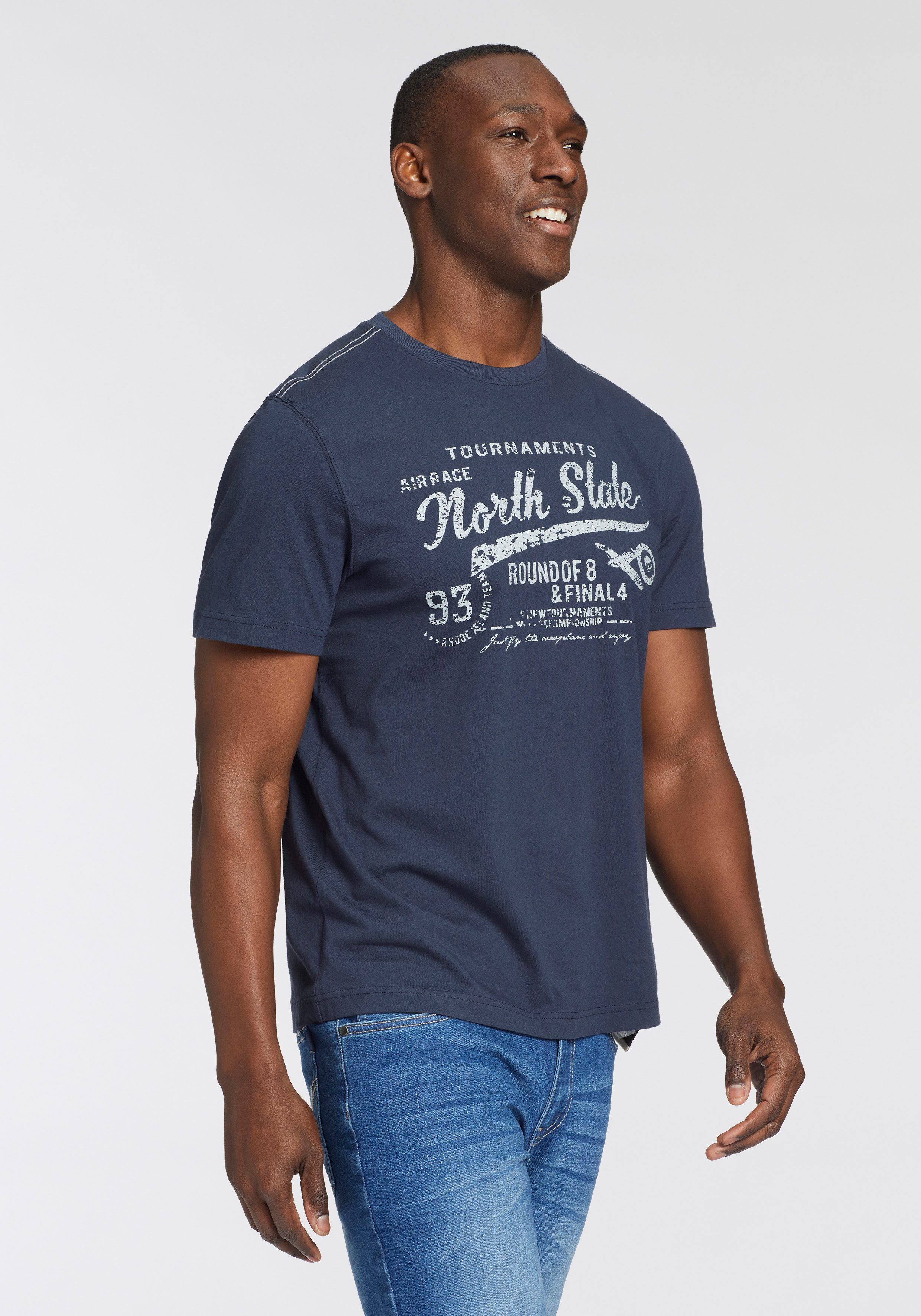 Man's World T-shirt Korte mouwen bedrukt ronde hals van single jersey