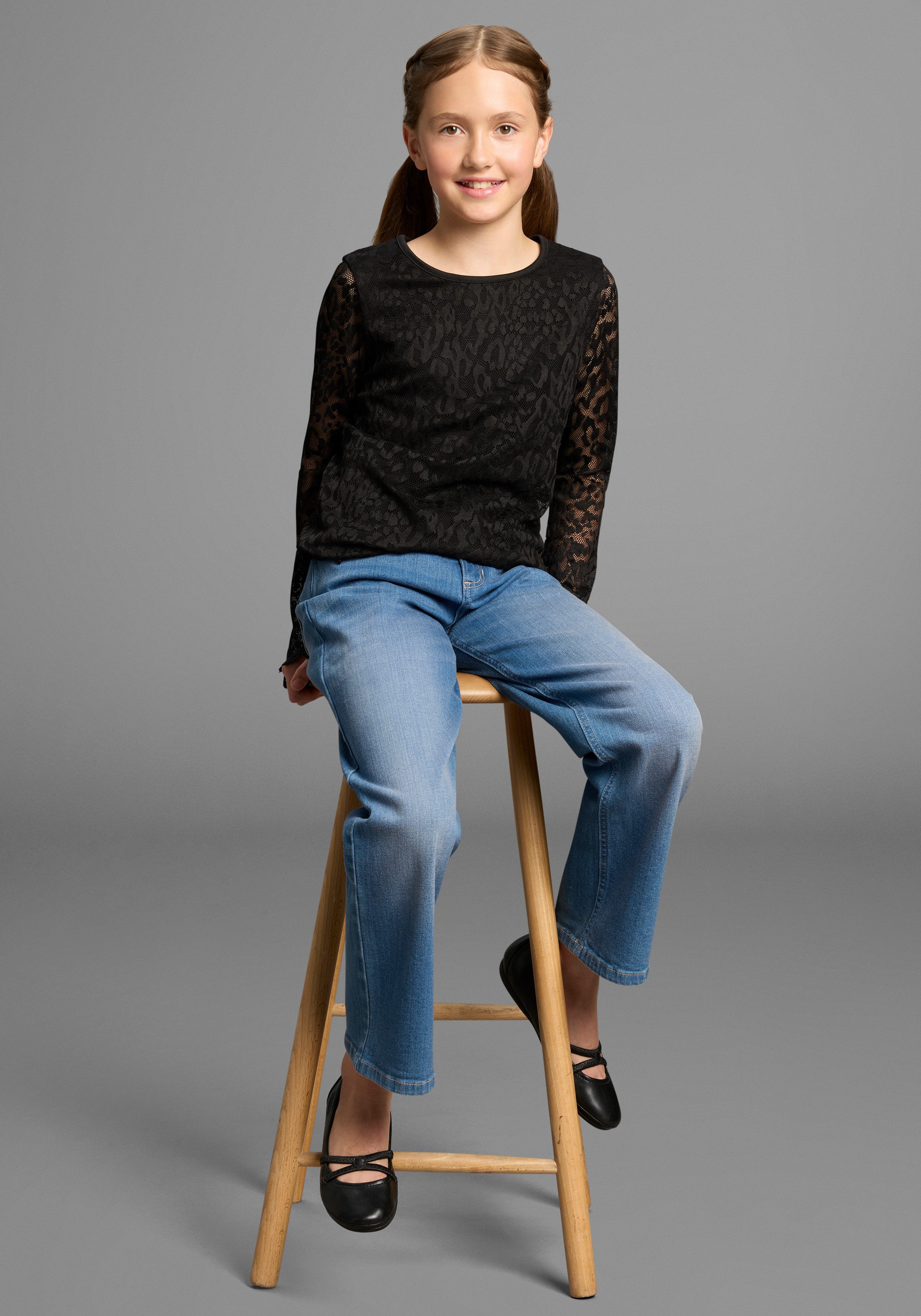 KIDSWORLD Shirt met lange mouwen Kanten shirt