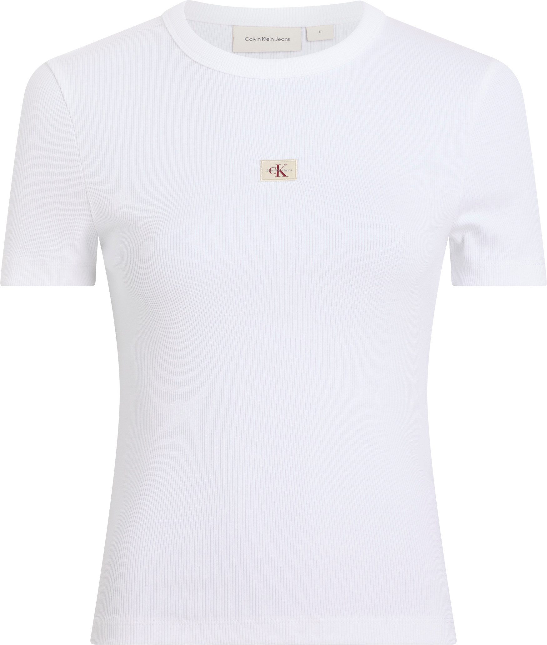 Calvin Klein T-shirt WOVEN LABEL RIB FITTED TEE