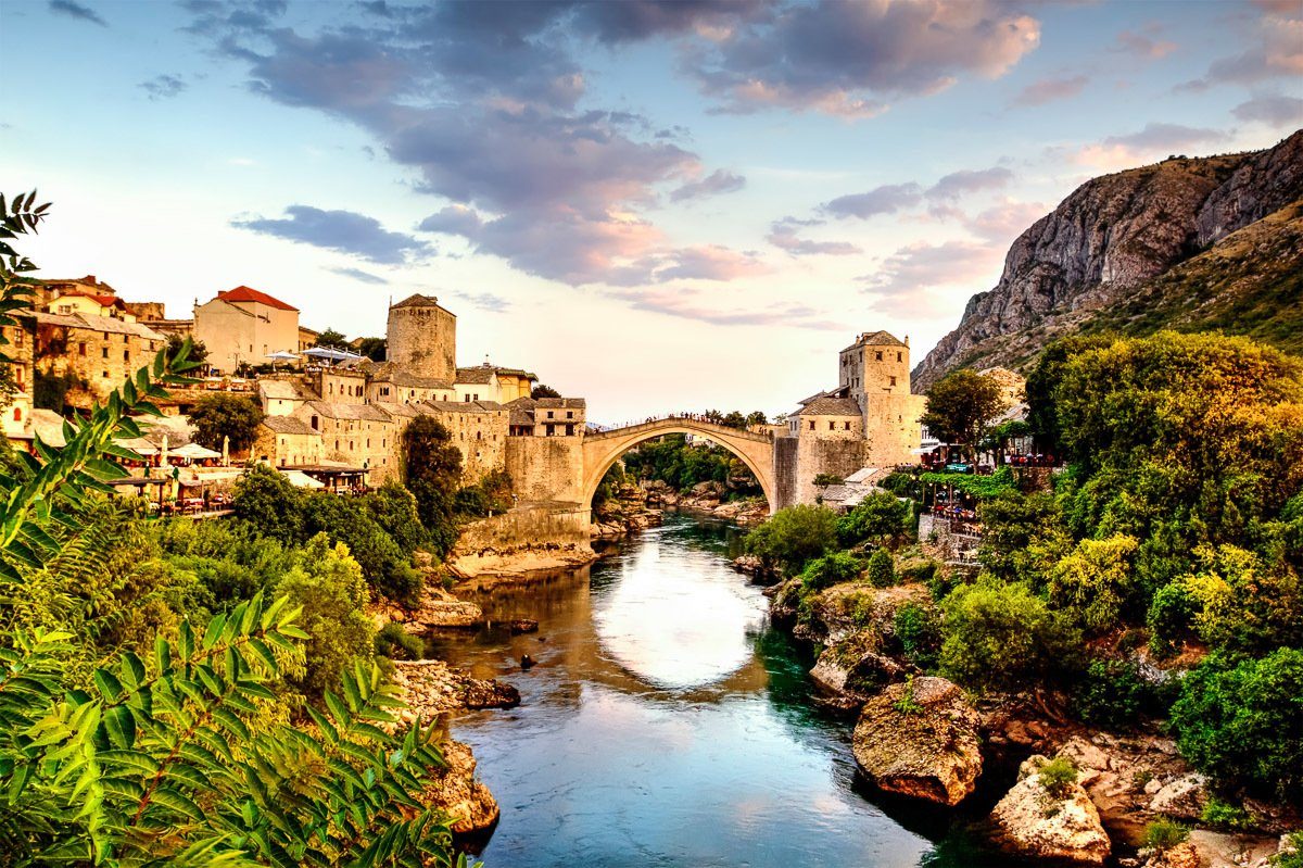 Papermoon Fotobehang Mostar Alte Brücke