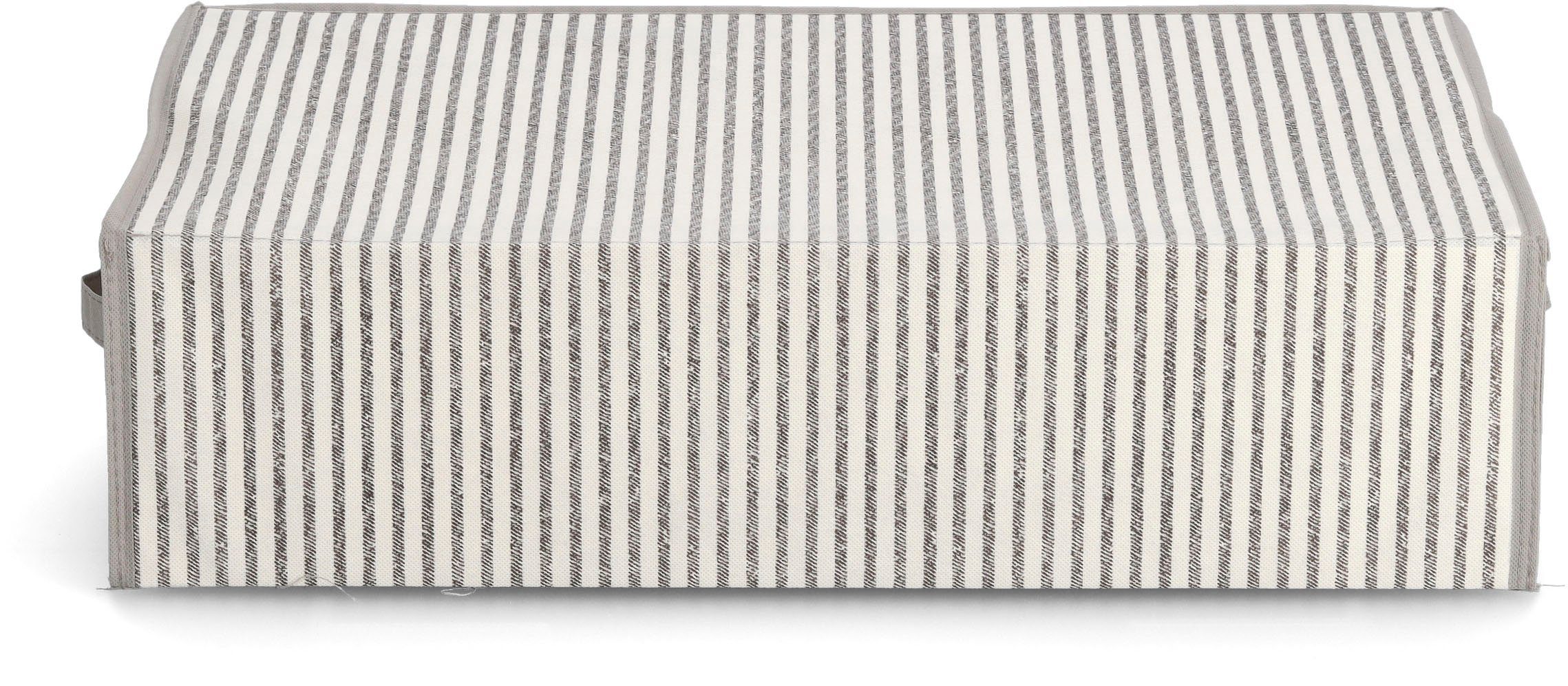 Zeller Present Opbergbox Strepen Fleece, beige