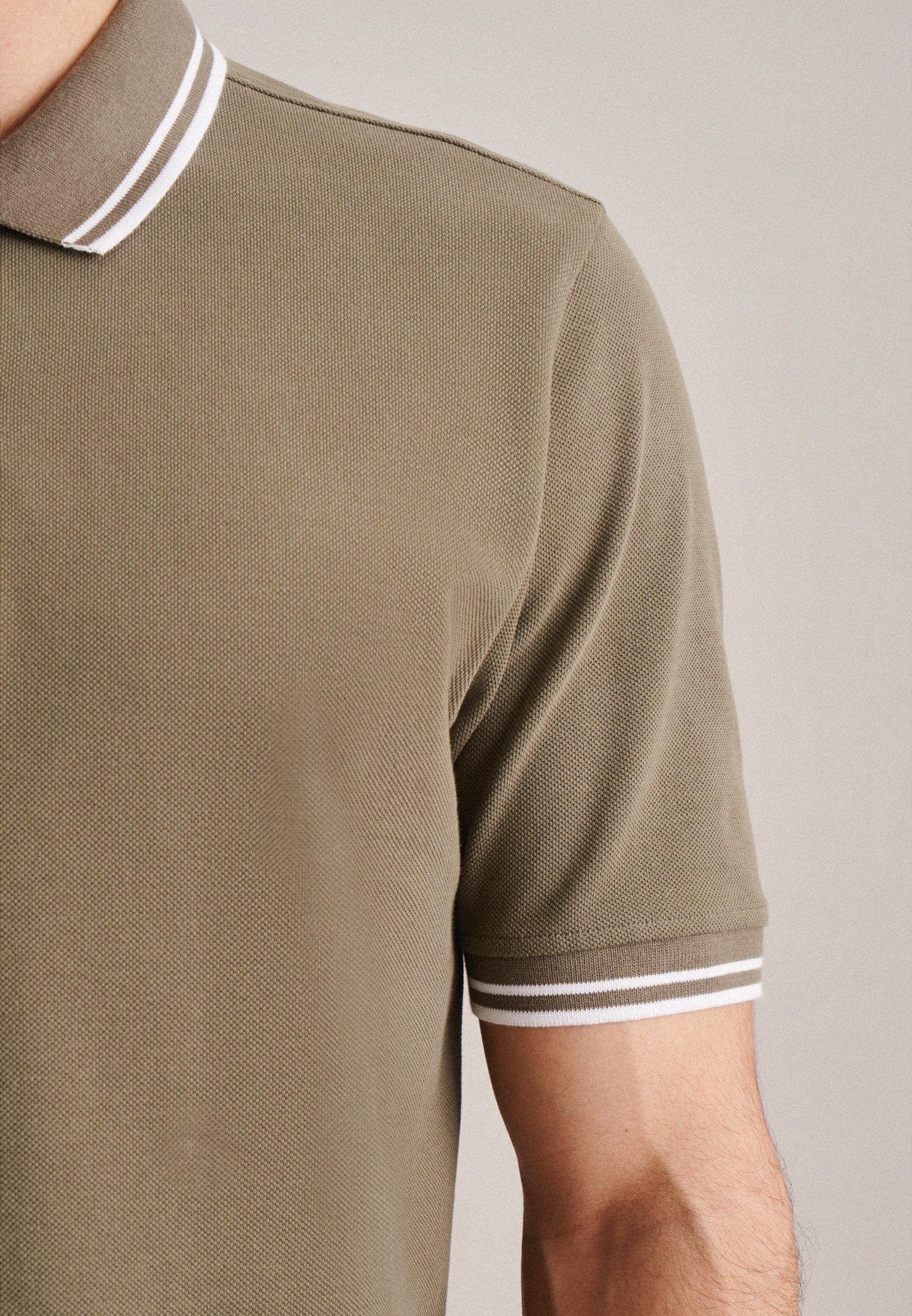 seidensticker Poloshirt Regular Korte mouwen kraag uni