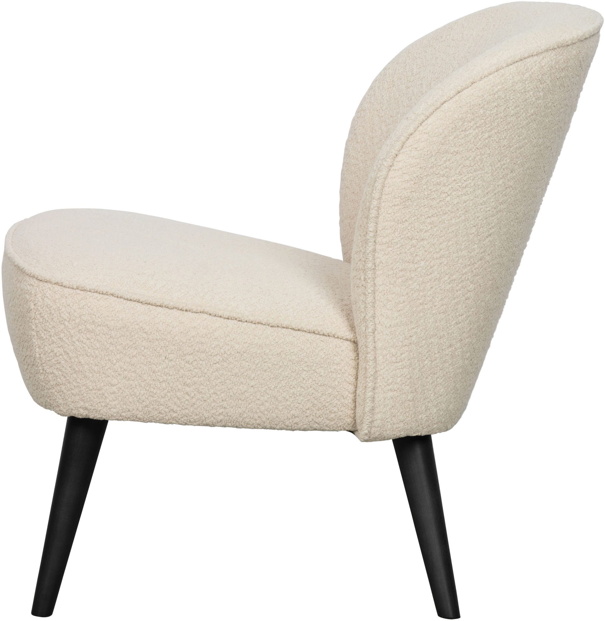 WOOOD Fauteuil Sara zacht gepolsterd, 4-poots onderstel, h 71 cm x b 59 cm