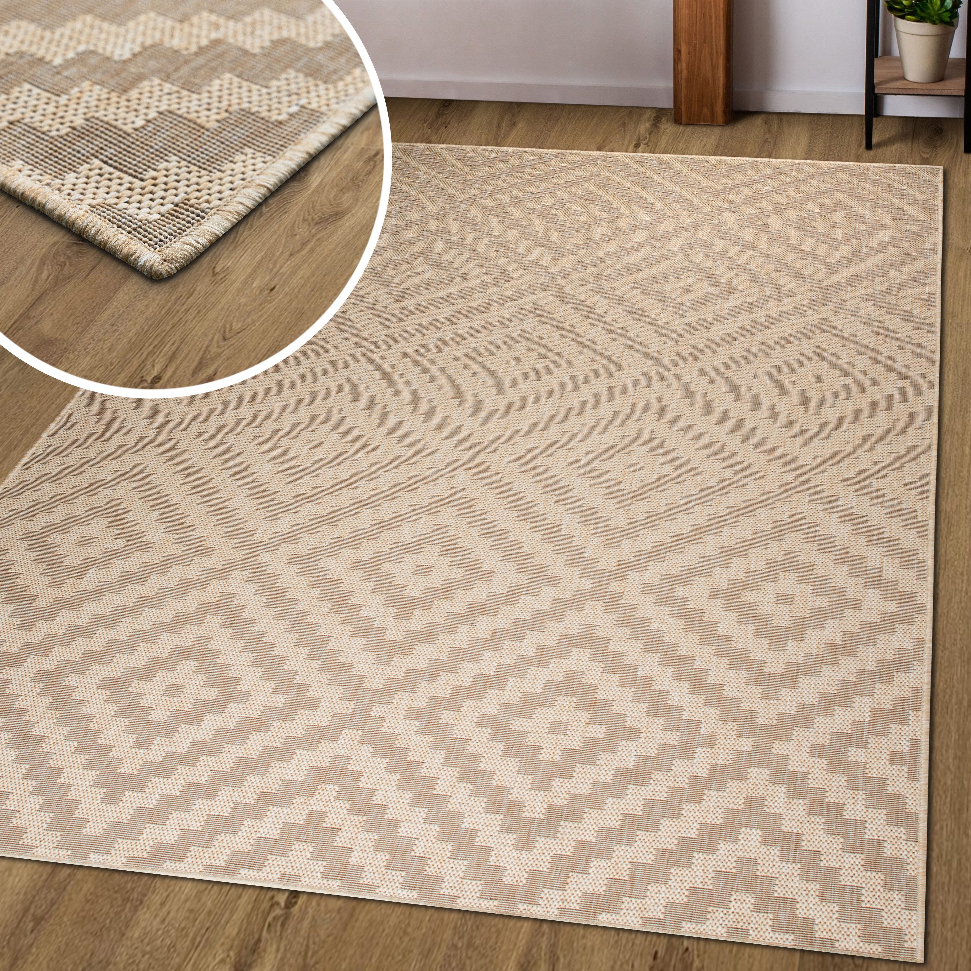 my home Vloerkleed Cordoba is ook als loper verkrijgbaar Geschikt voor binnen en buiten, sisal-look, weerbestendig & uv-bestendig, boho