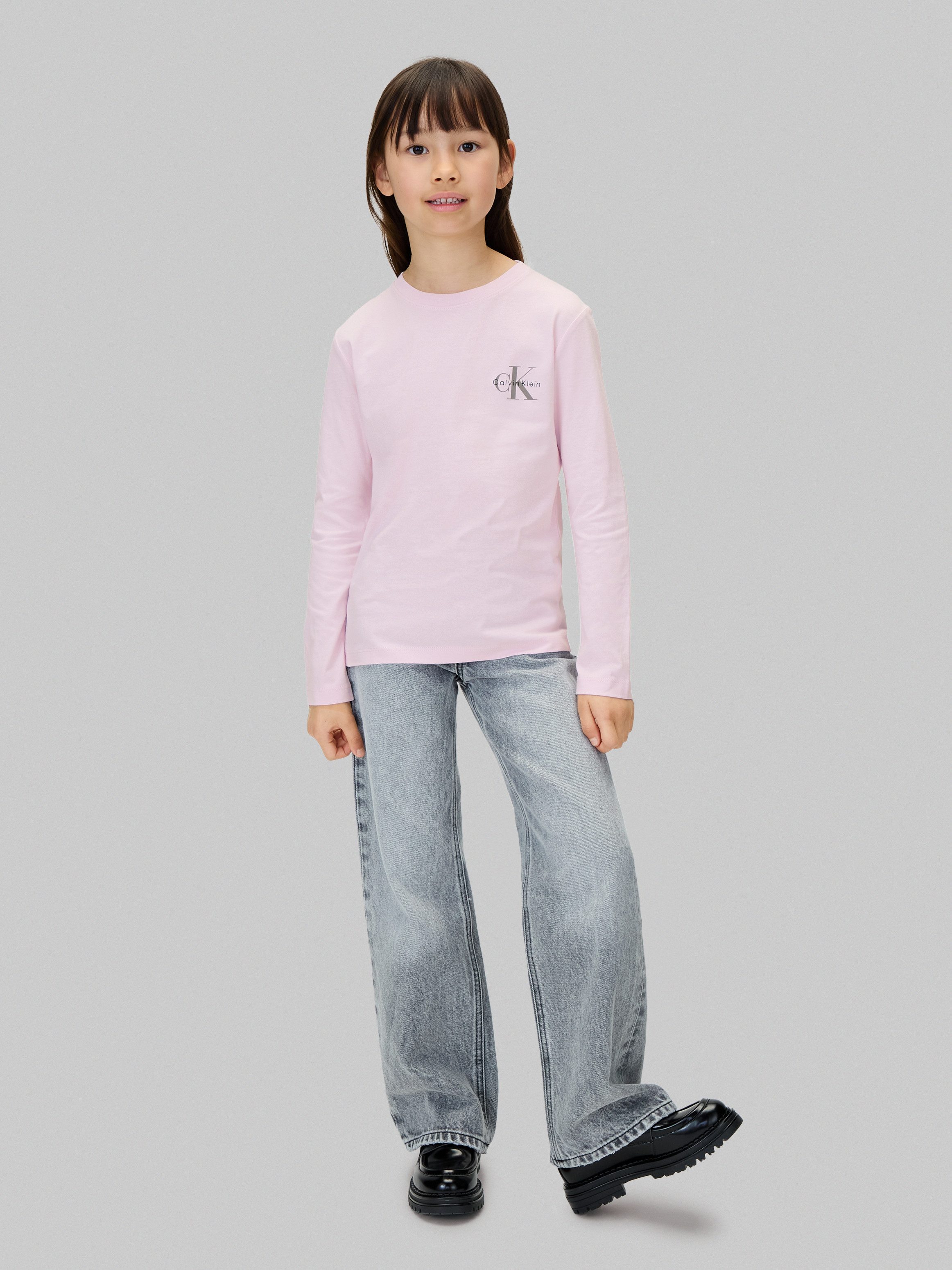 Calvin Klein Shirt met lange mouwen Chest Monologo Ls T-Shirt