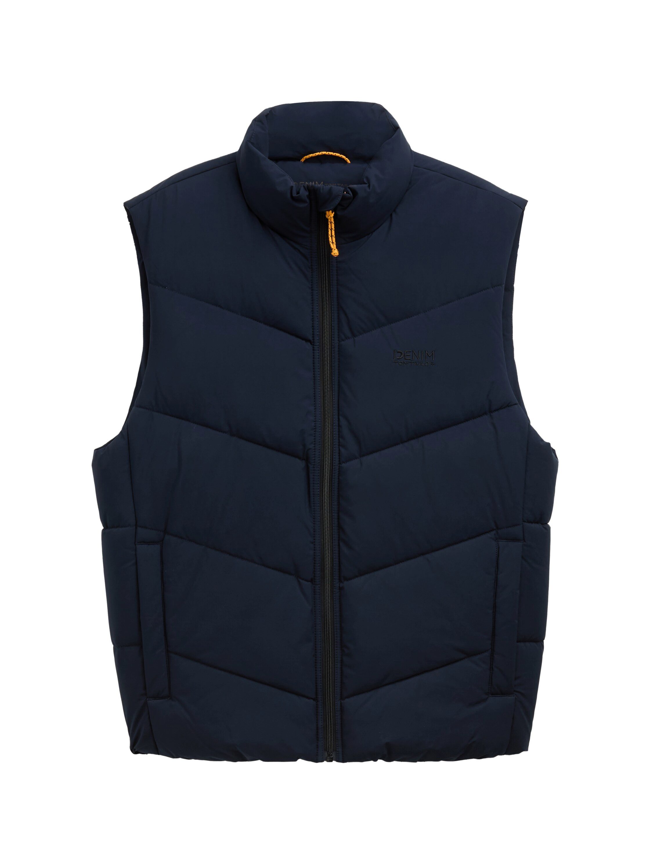 Tom Tailor Denim Bodywarmer met opstaande kraag en logo borduurwerk
