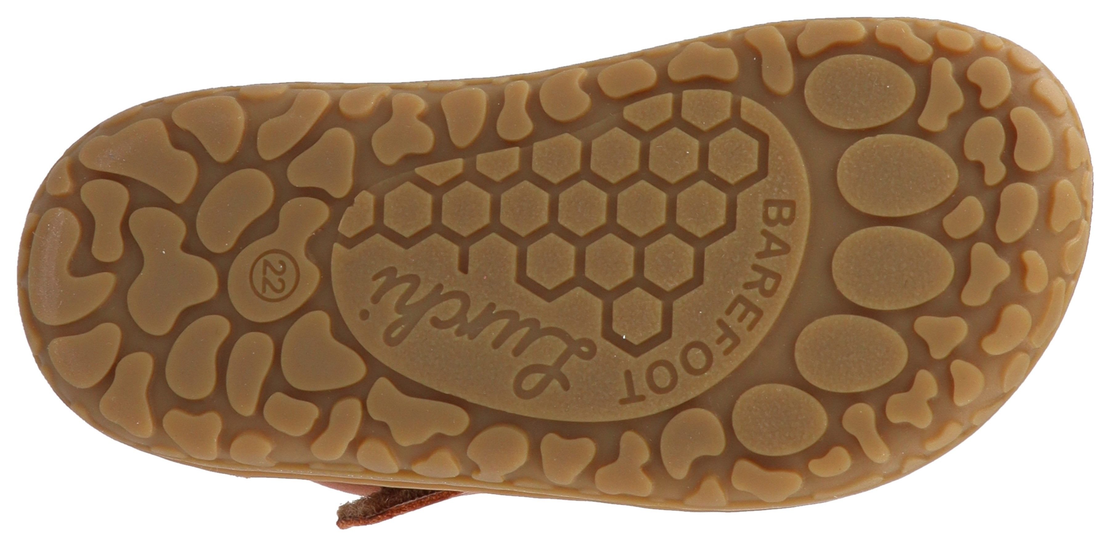 Lurchi Barefootschoenen Nik Barefoot , klittenbandschoenen met warme voering, maat sjabloon te downloaden