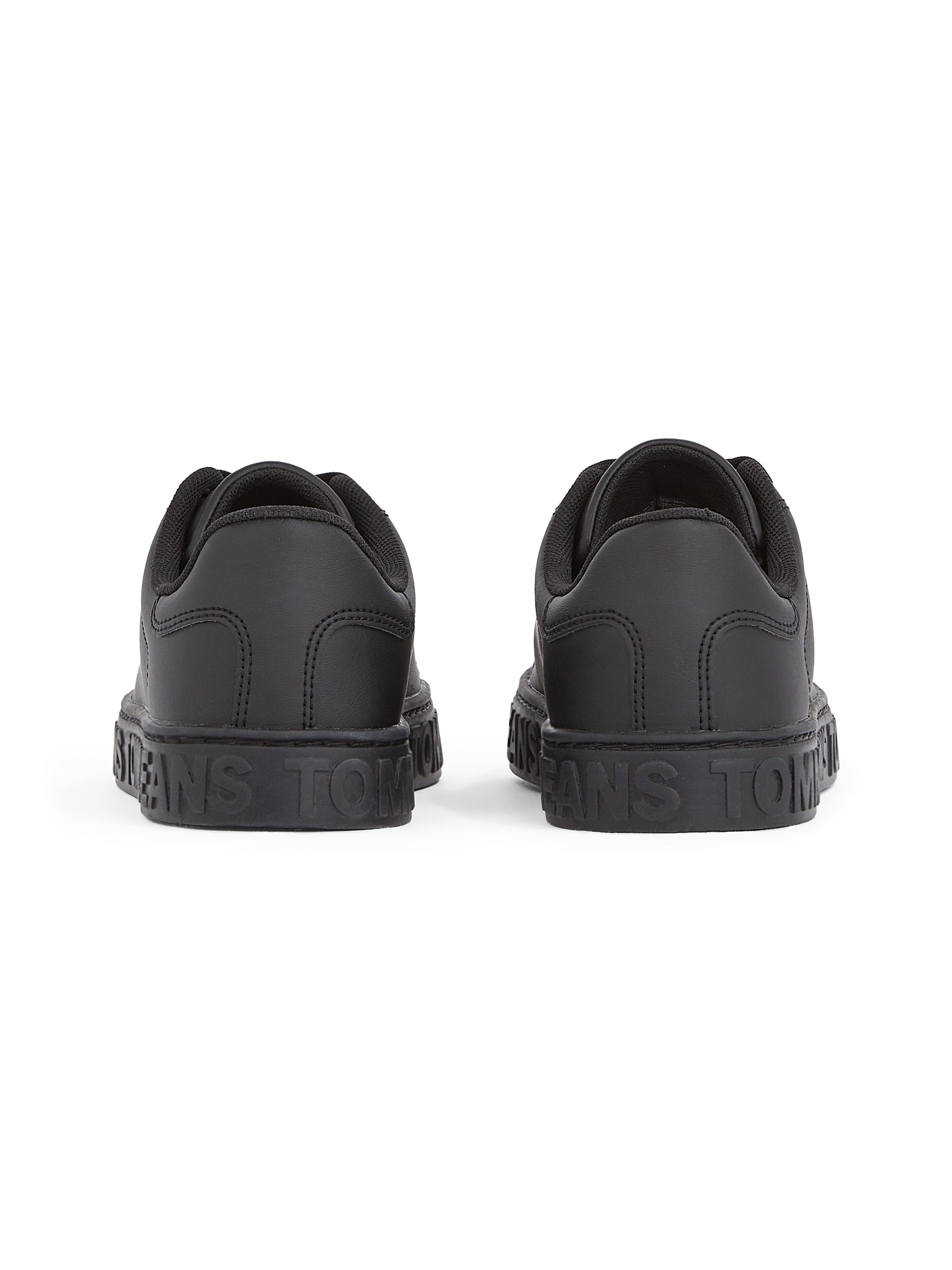 TOMMY JEANS Plateausneakers TJW LOGO OUTSOLE SNEAKER ESS vrijetijdsschoen, lage schoen, veterschoen met zijlogo-vlag