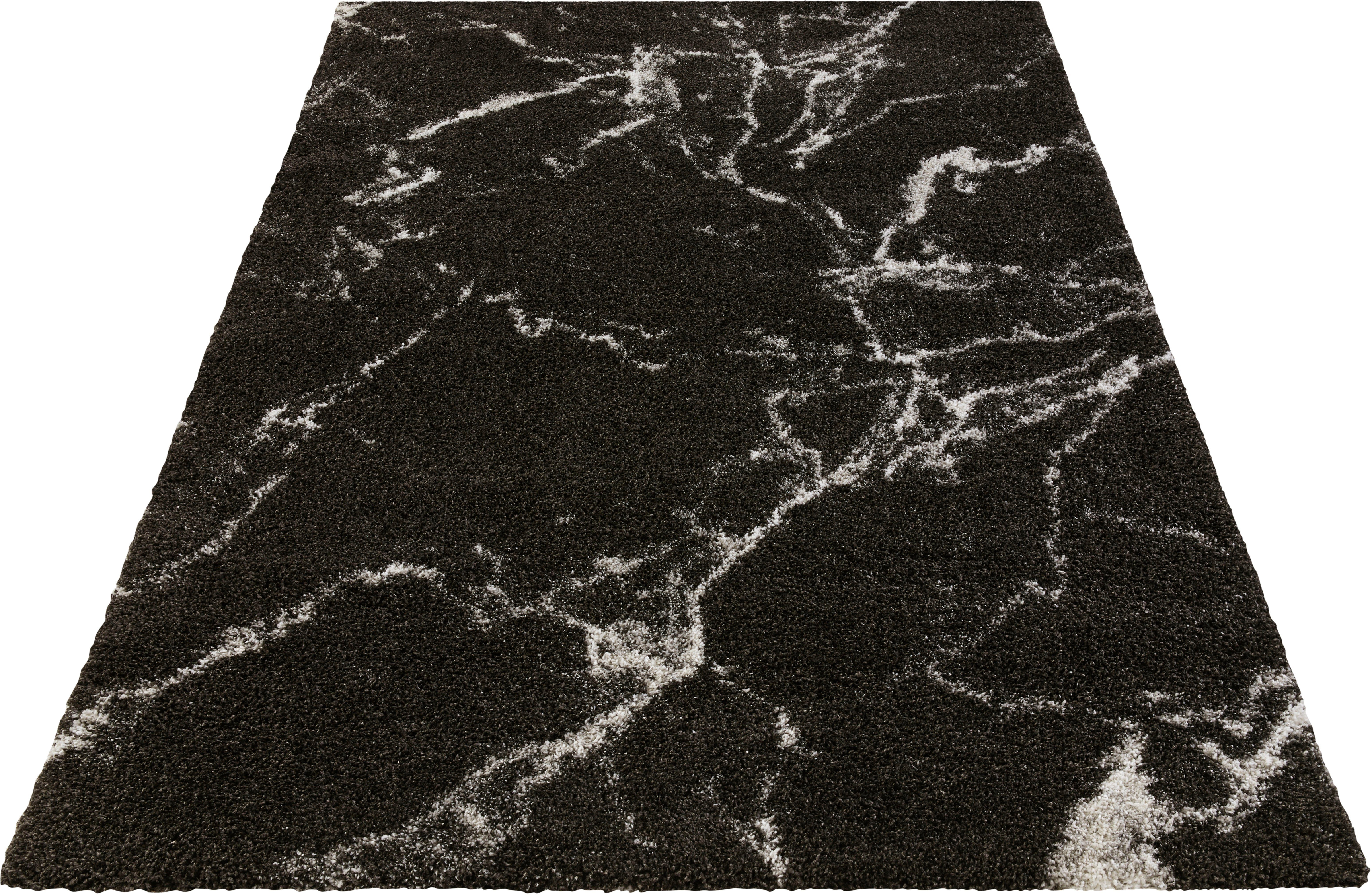 HANSE Home Hoogpolig vloerkleed MAYRIN Hoge pool, vloerkleed, shaggy, flokati, zacht, marmer-look, woonkamer