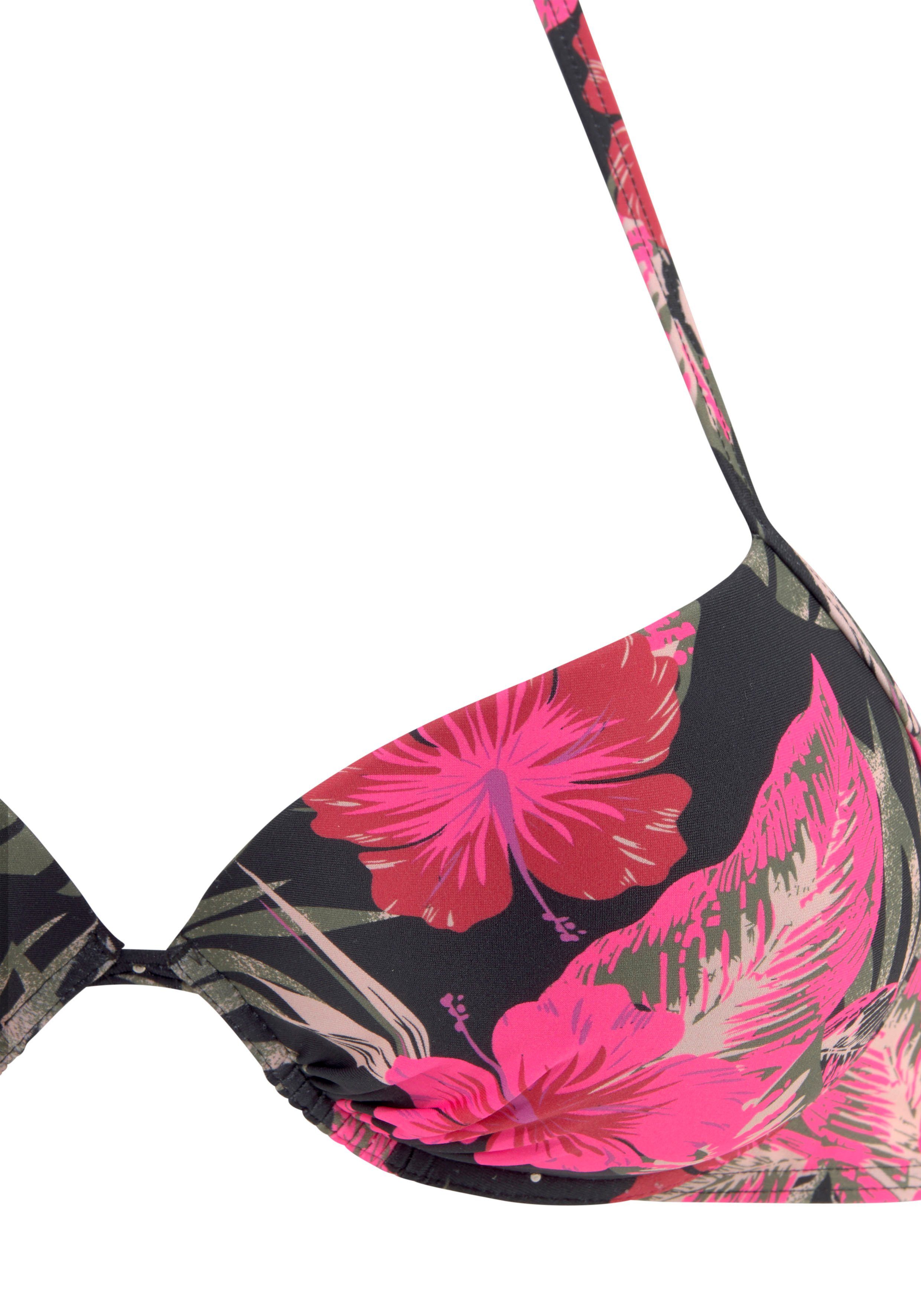 Lascana Push-upbikinitop Elsa met bloemenprint