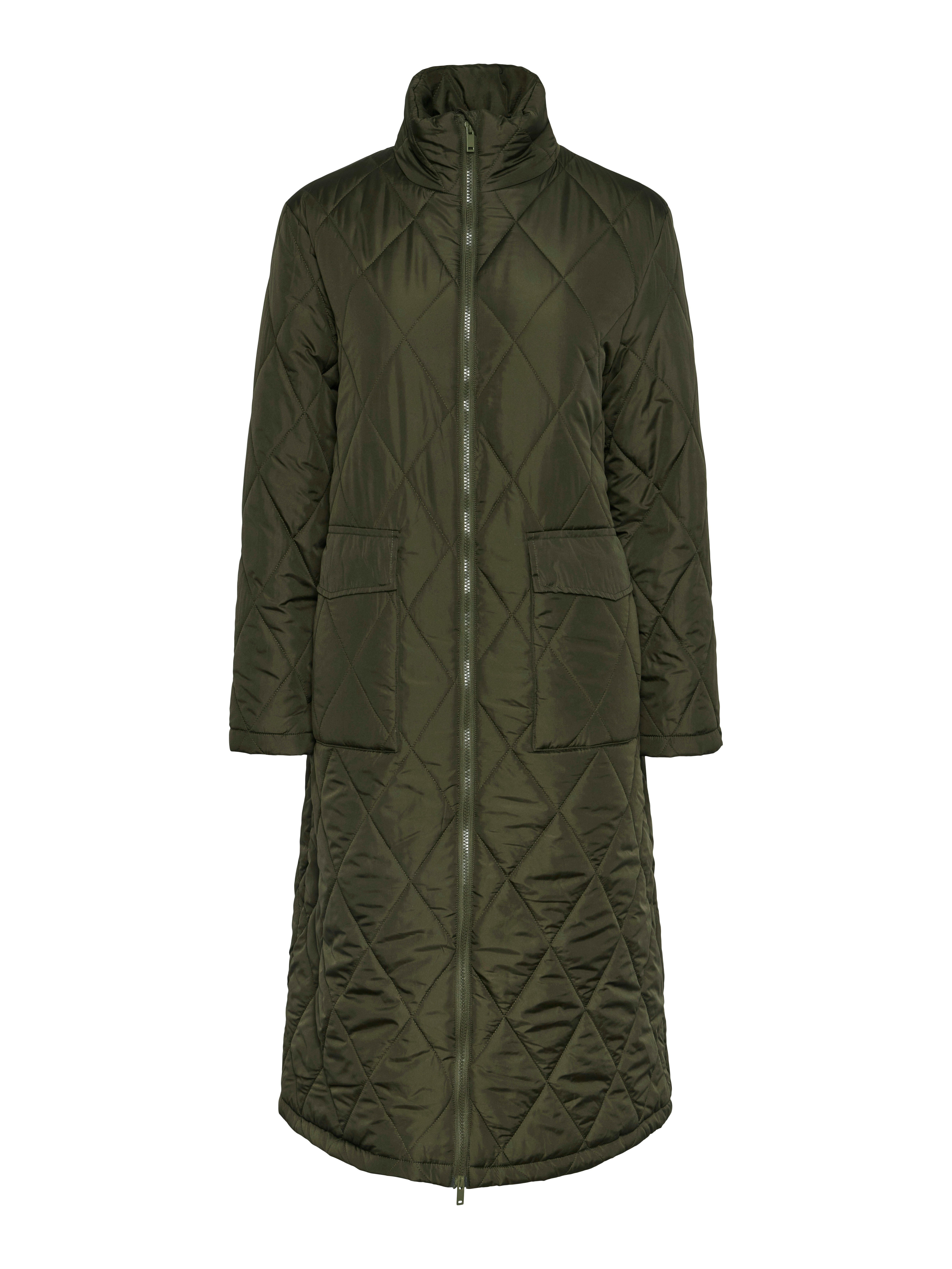 pieces Gewatteerde jas PCMAILEY LONG QUILTED JACKET NOOS BC