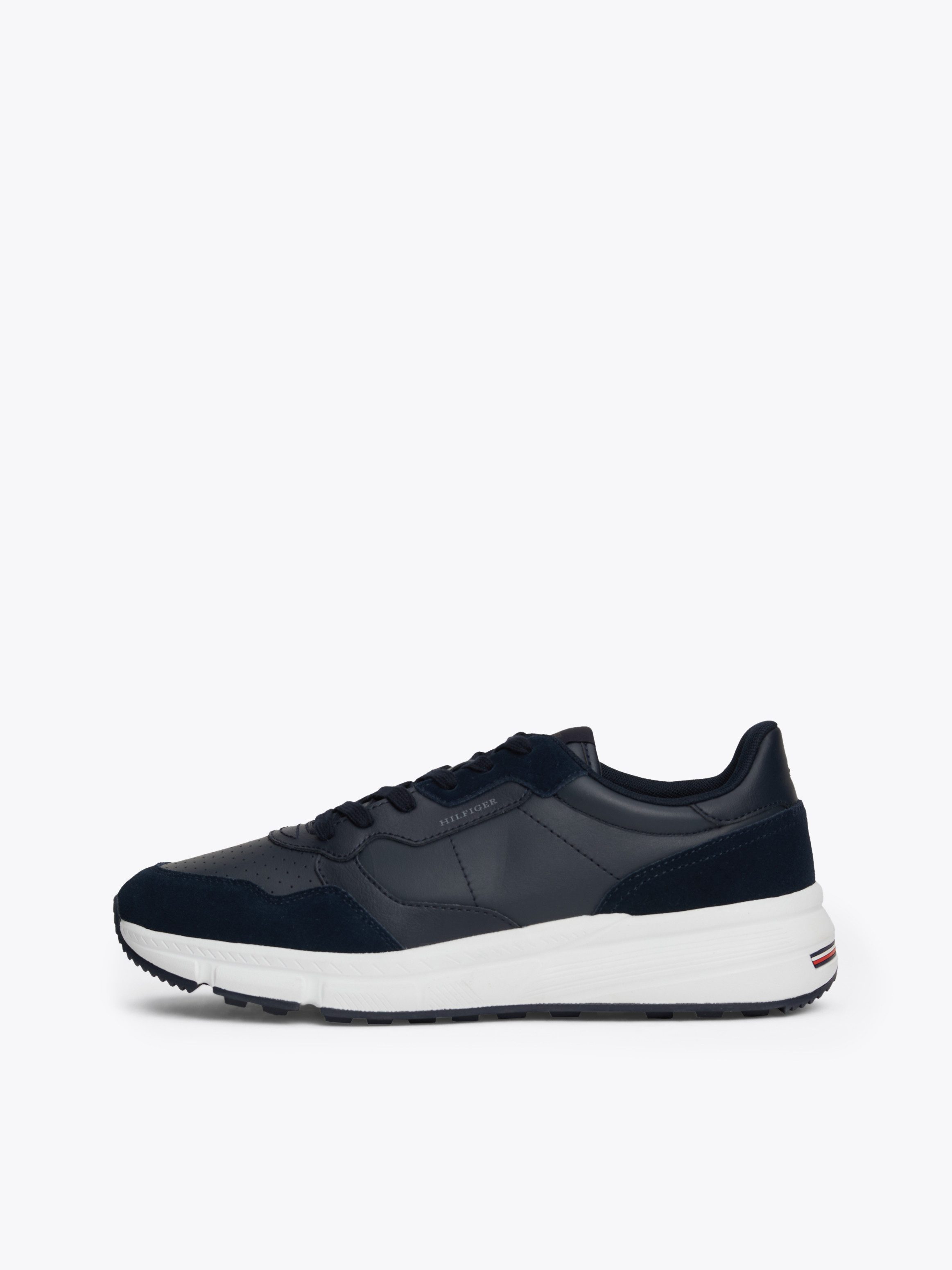 Tommy Hilfiger Sneakers met sleehak FASTON LTH MIX vrijetijdsschoen, veterschoen, lage schoen met gevoerde schacht