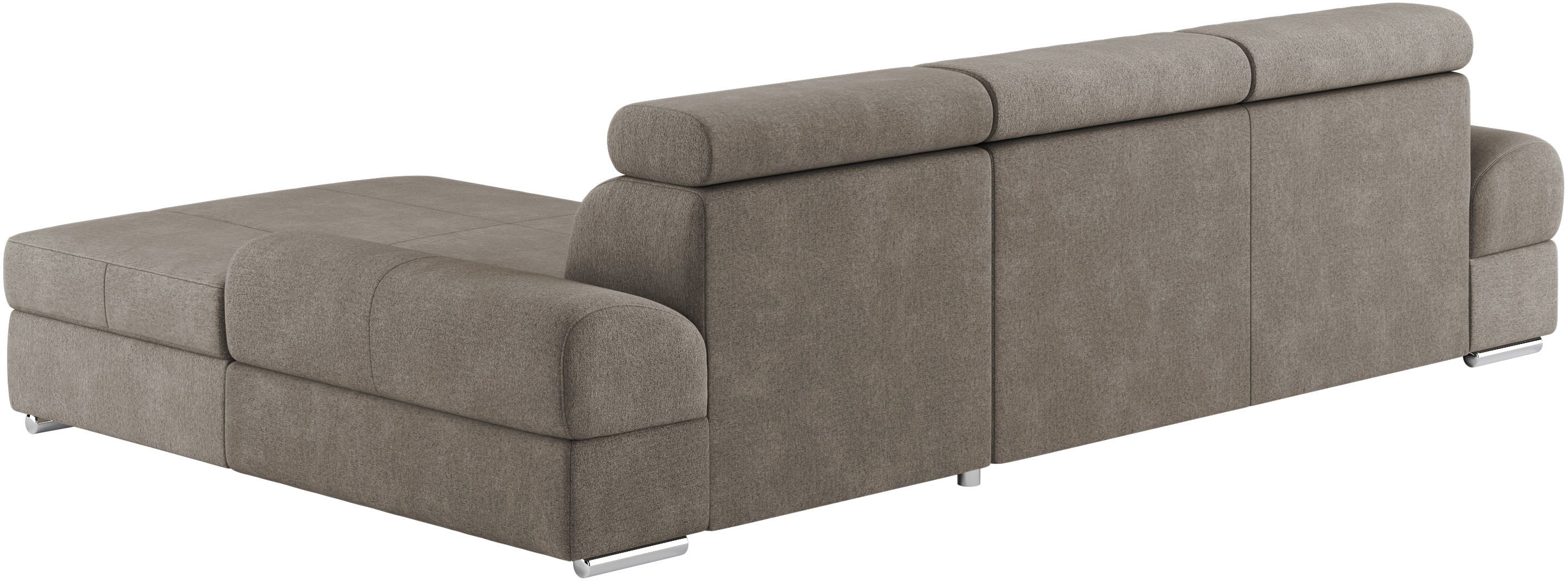 sit&more Hoekbank Broadway L-vorm met verstelbare hoofdsteun, naar keuze met slaapfunctie