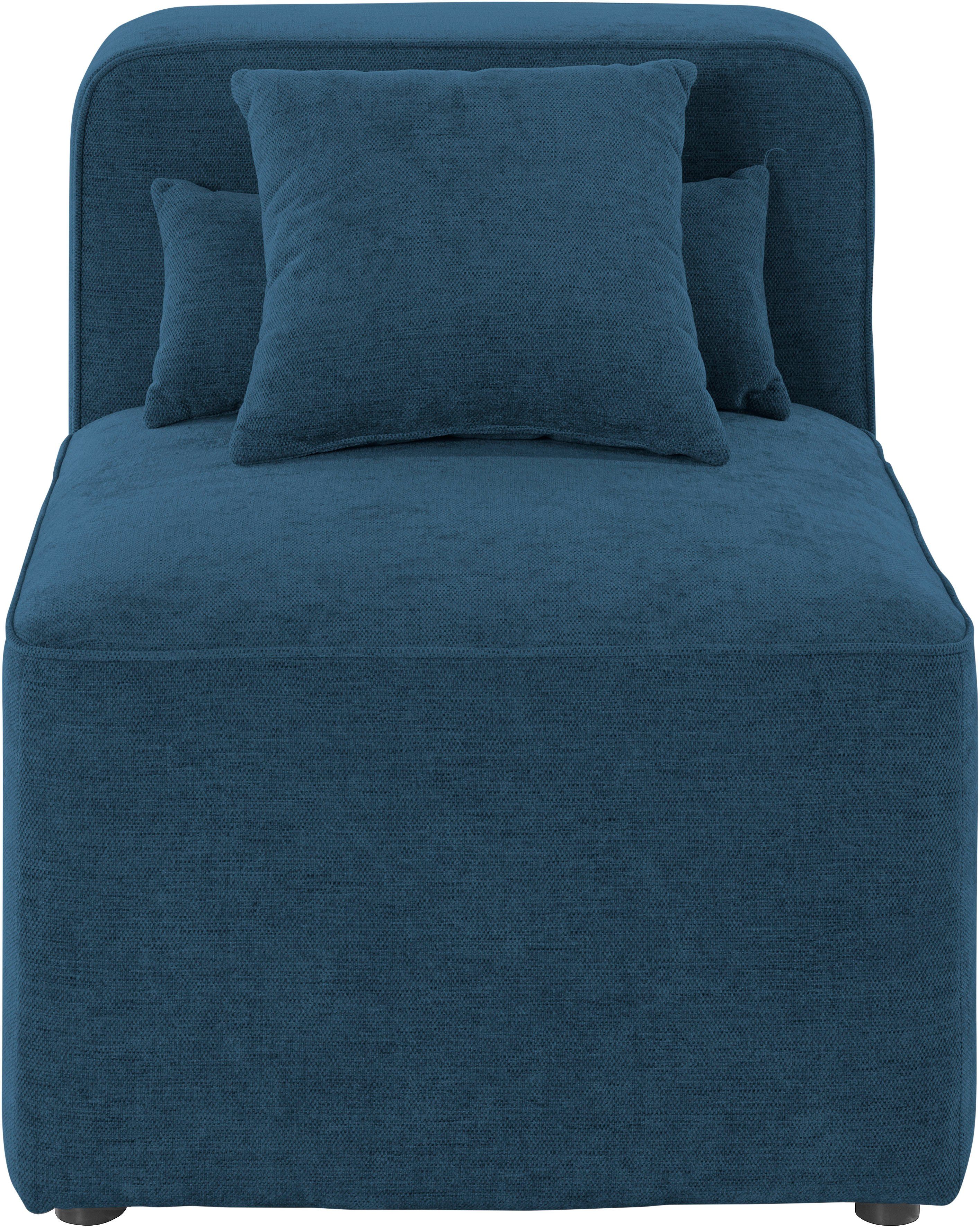 andas Bank-middenelement Sundstrup Moduleserie, individuele samenstelling blauw, modulaire banken