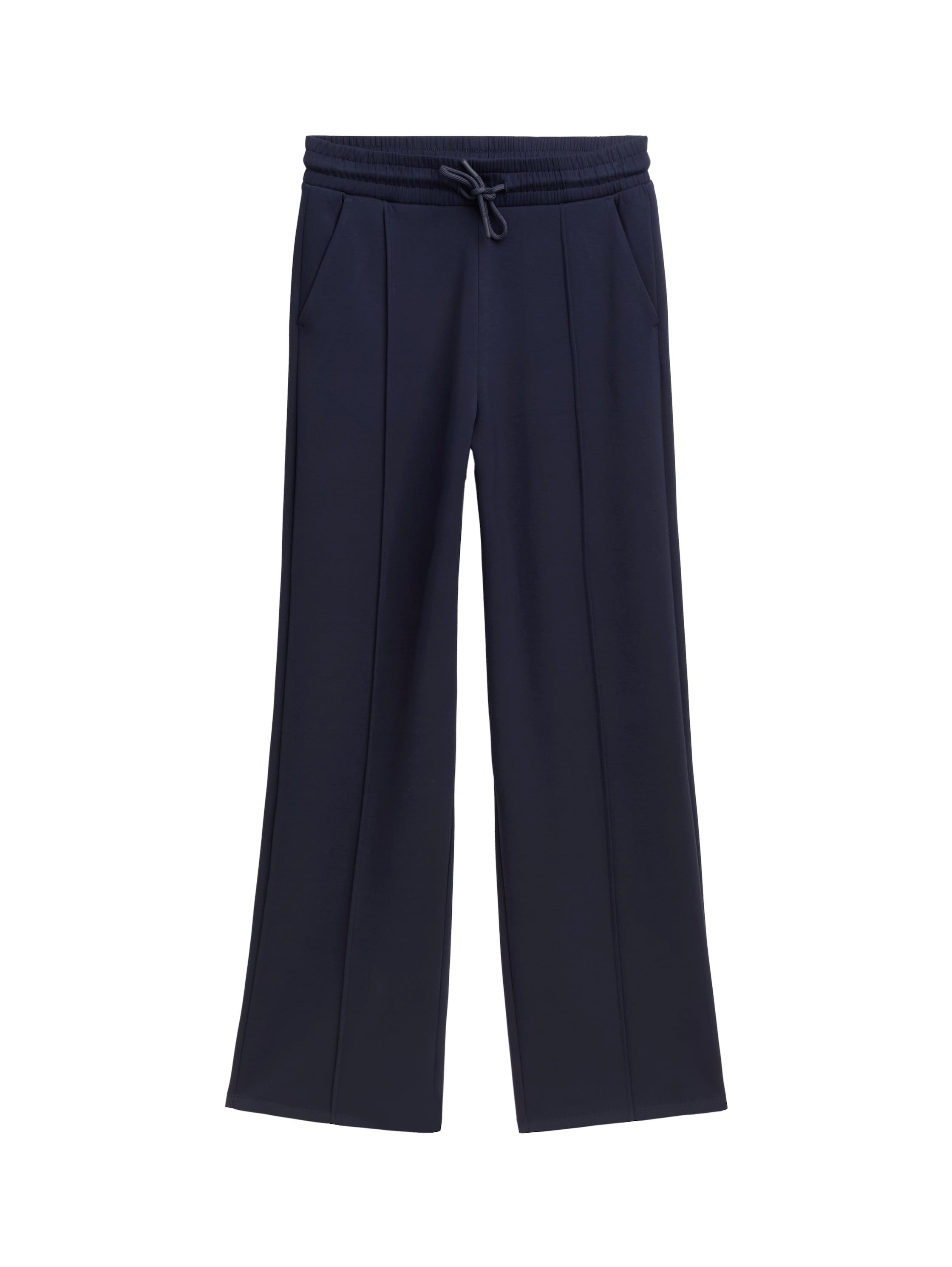 Tom Tailor Denim Stoffen broek met rechte pijp en bindkoord