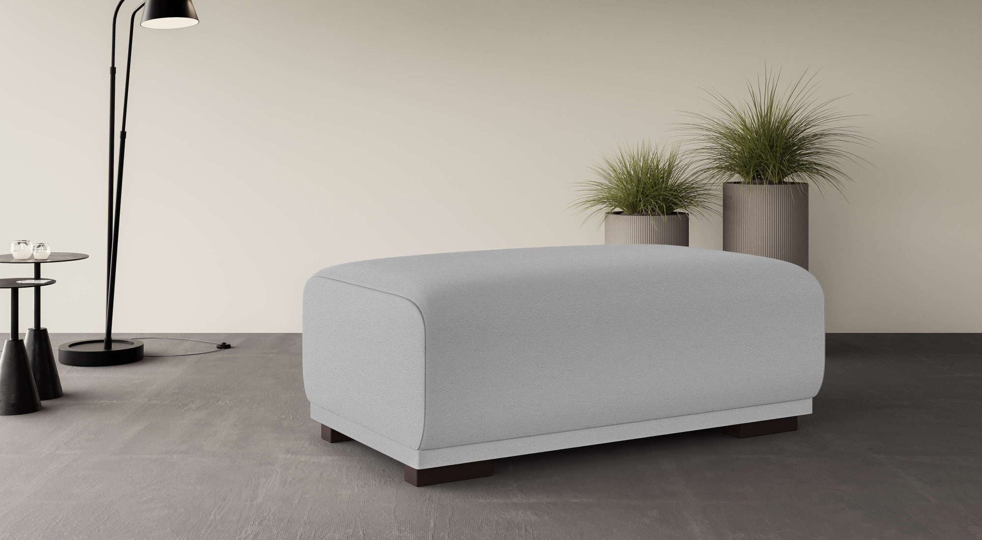 Home affaire Hocker BORNHOLM, grote poef passend bij de serie, afmetingen B/D/H: 122/72/46 cm