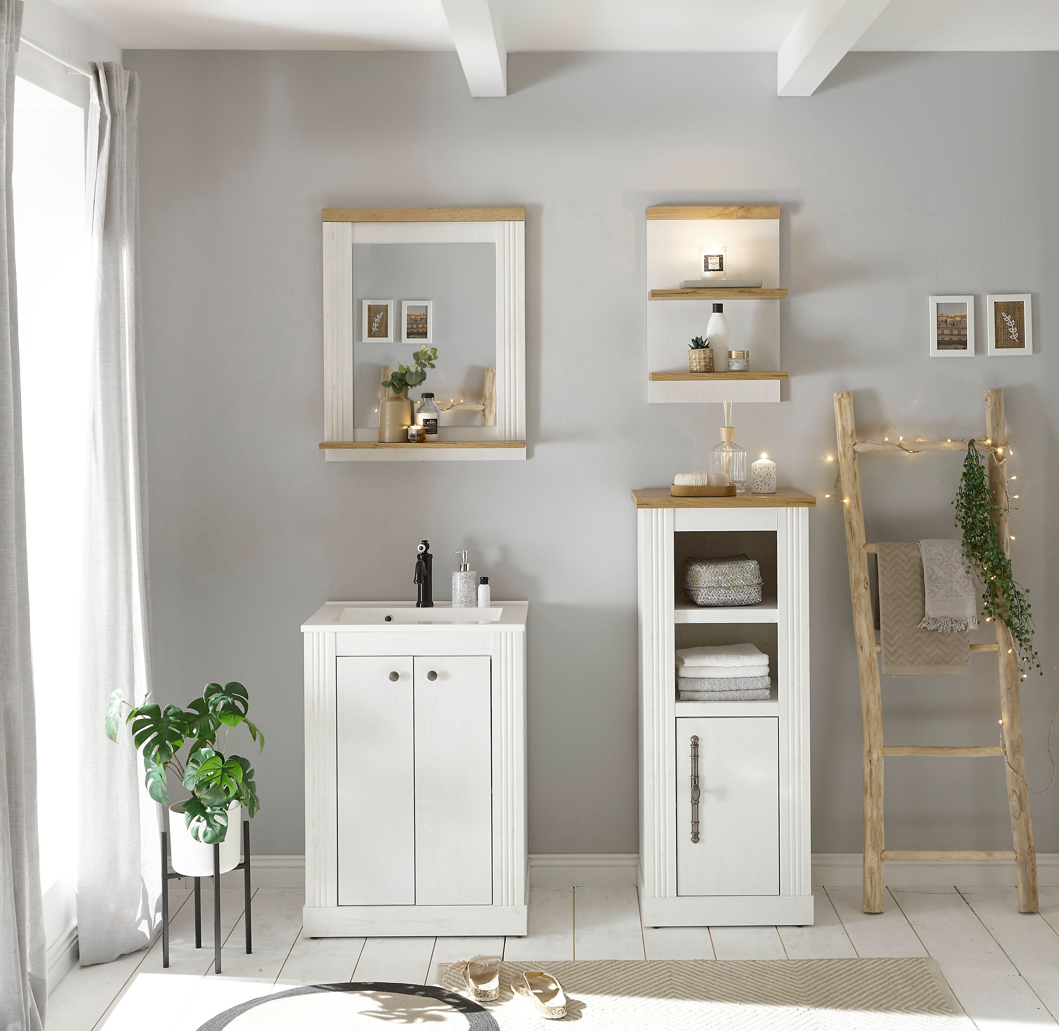Home affaire Badkamerserie WESTMINSTER, badkamer in landhuisstijl, 4-delig badkamer (4-delig)