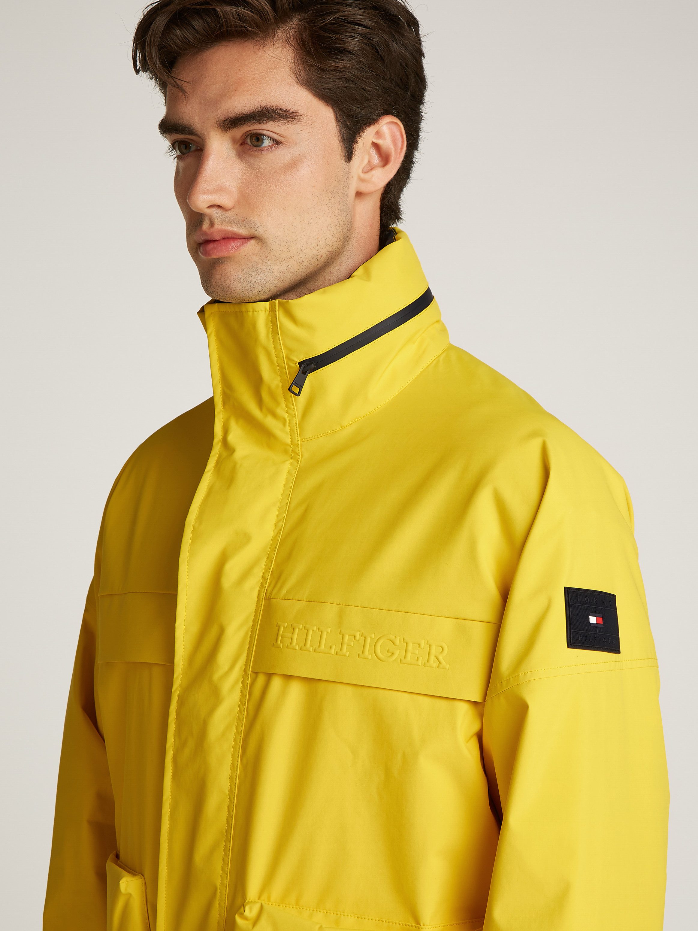Tommy Hilfiger Outdoorjack REGATTA MID LENGTH JACKET opbergbare capuchon met ritsvak