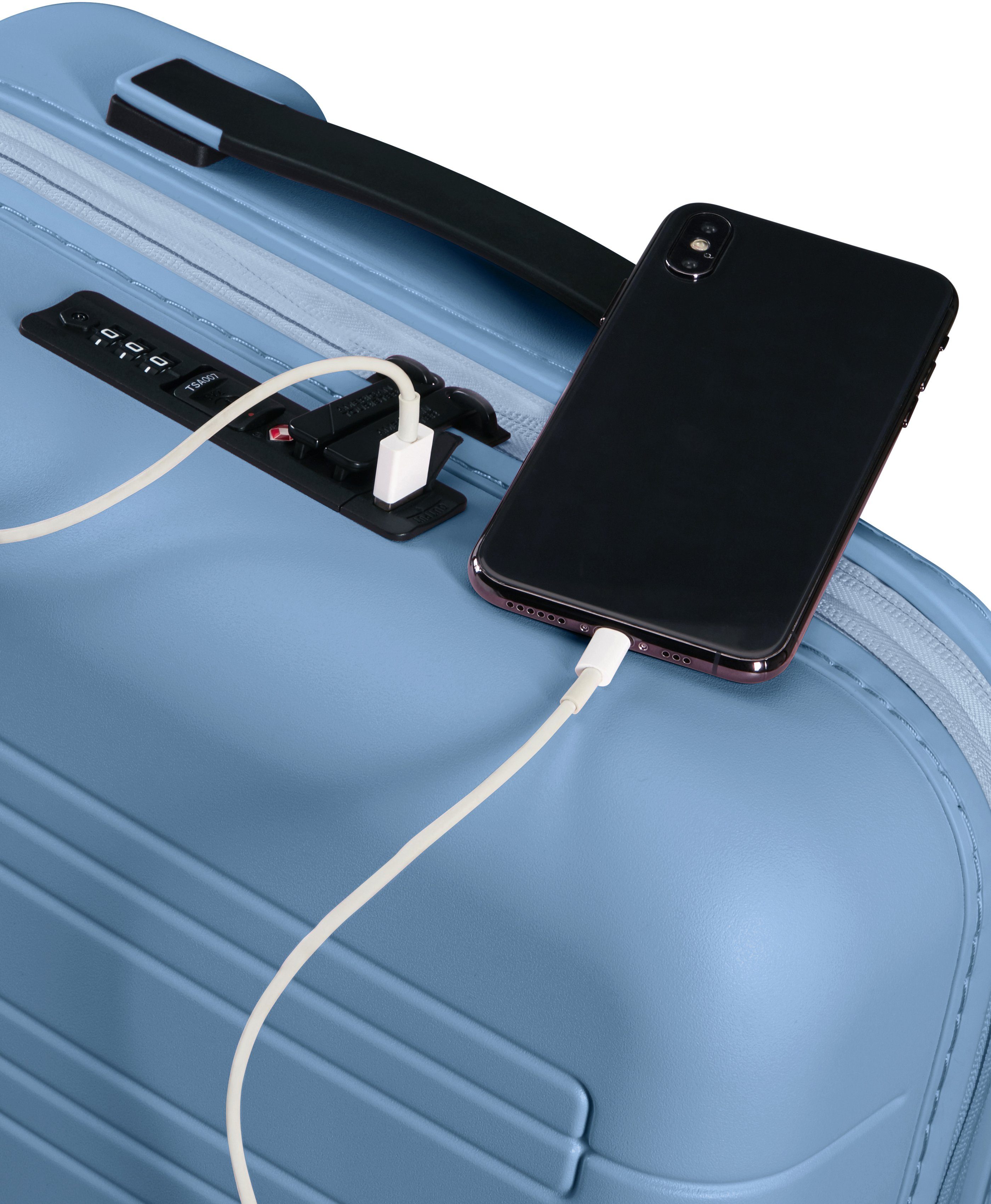 American Tourister® Hardshell-trolley NOVASTREAM, 67 cm Reiskoffer grote koffer TSA-cijferslot met volumevergroting