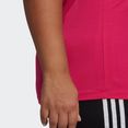 adidas originals t-shirt adicolor classics trefoil – grote maten roze