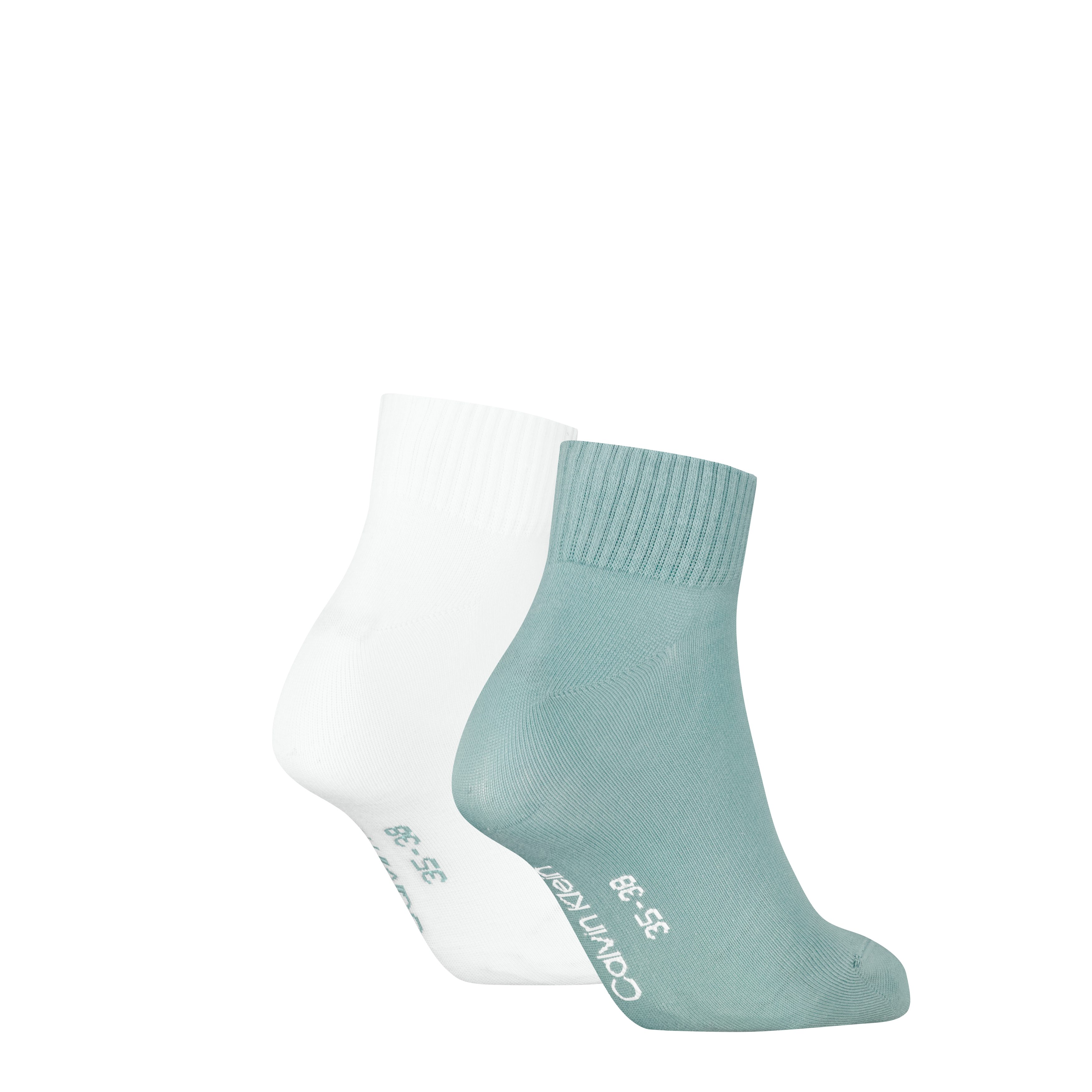Calvin Klein Jeans Korte sokken CKJ WOMEN QUARTER 2P MONOGRAM (2 paar, 2 paar)
