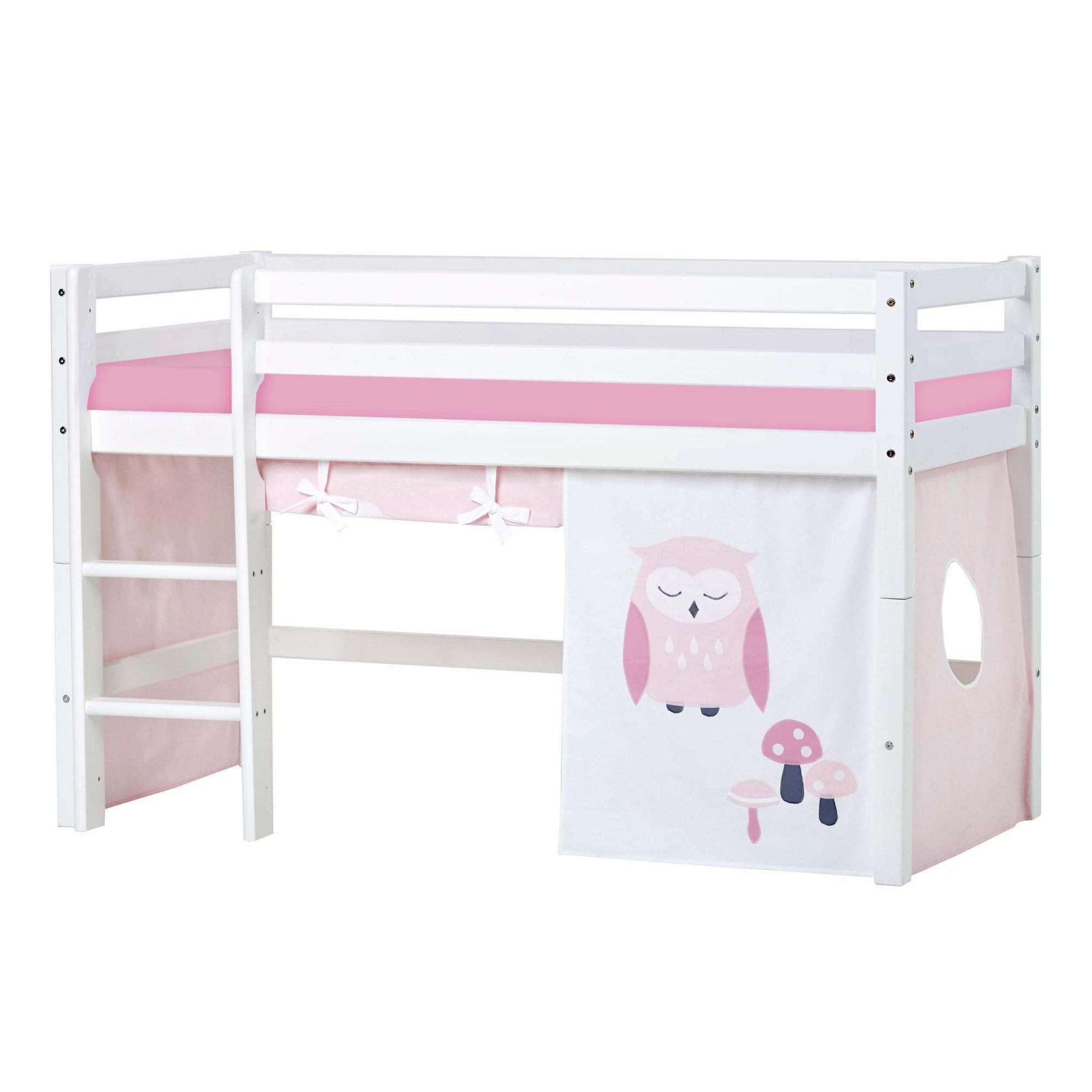 Hoppekids Hoogslaper ECO Dream, kinderbed, speelbed, halfhoog bed van massief hout